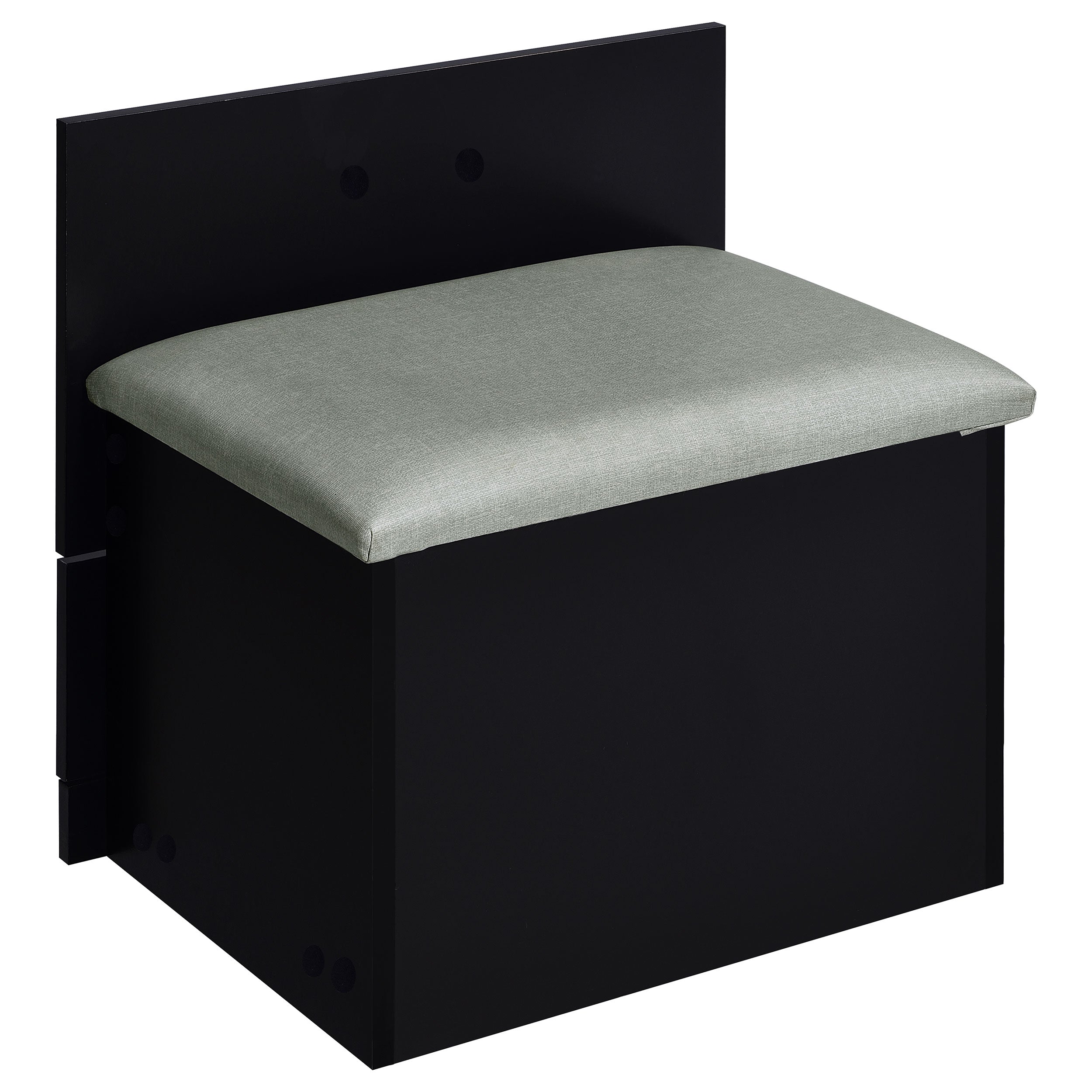 Danbury 3-drawer Makeup Vanity & Stool Set Black High Gloss-