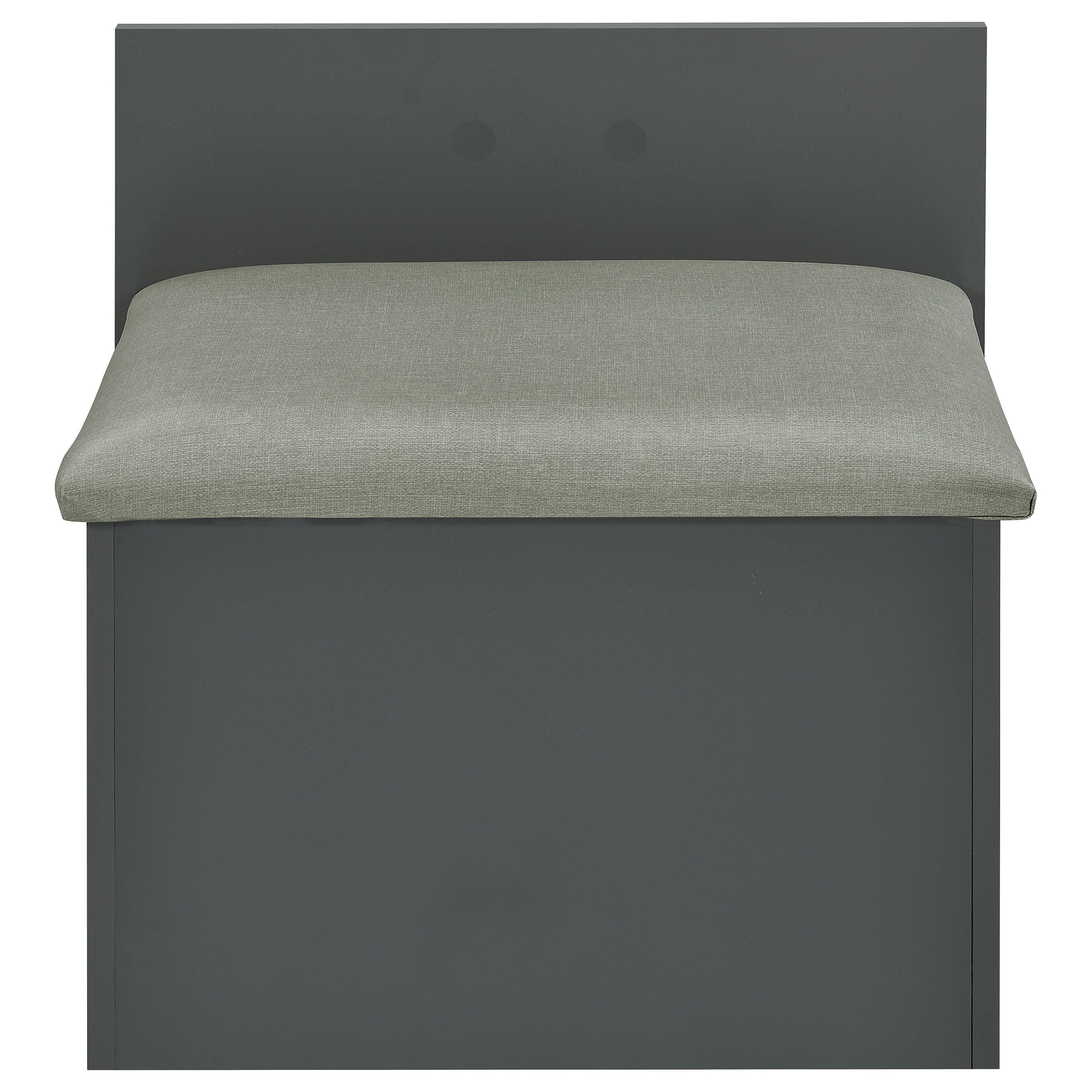 Danbury 3-drawer Makeup Vanity & Stool Set Grey High Gloss-