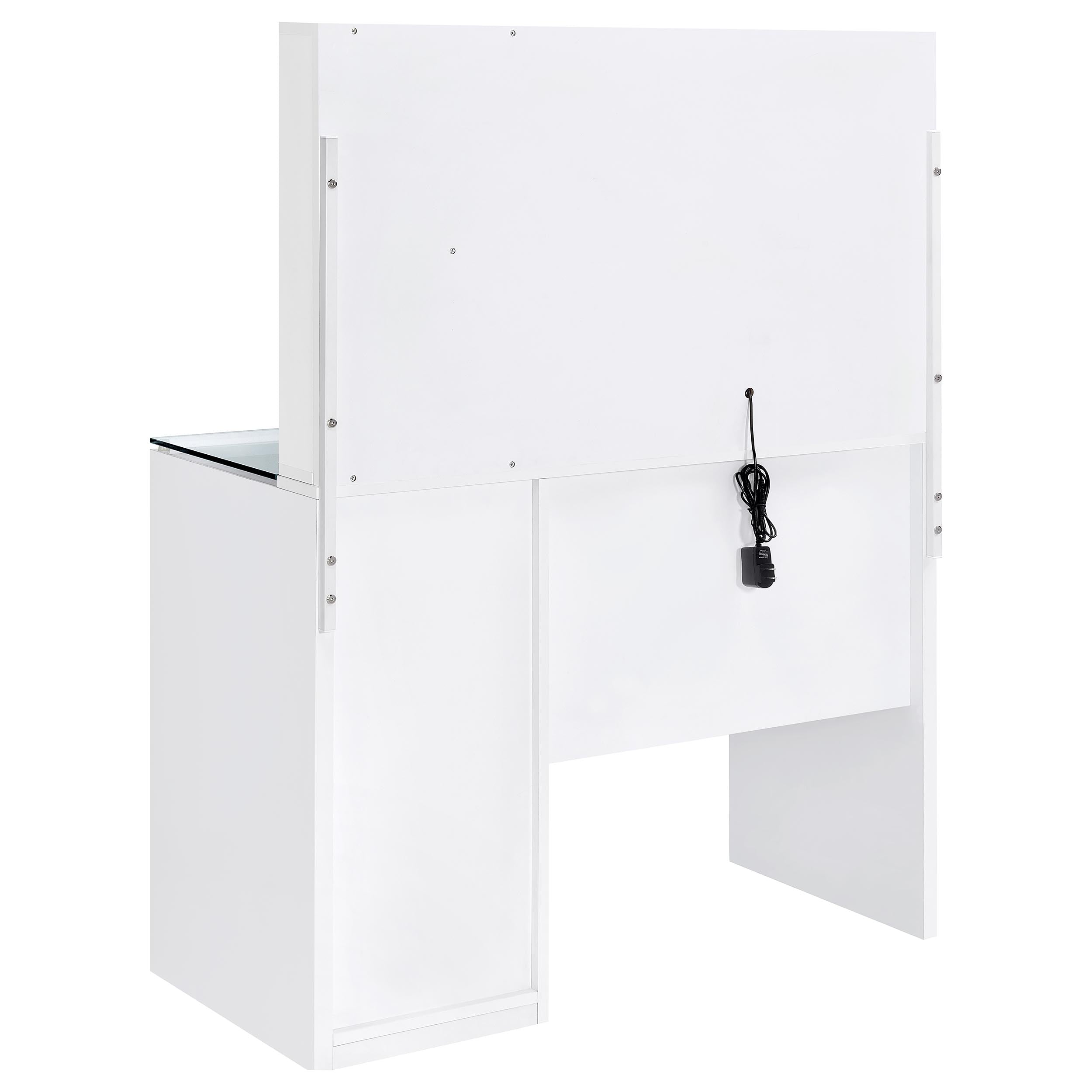 Flora 2-drawer Vanity Set with LED Mirror White High Gloss-