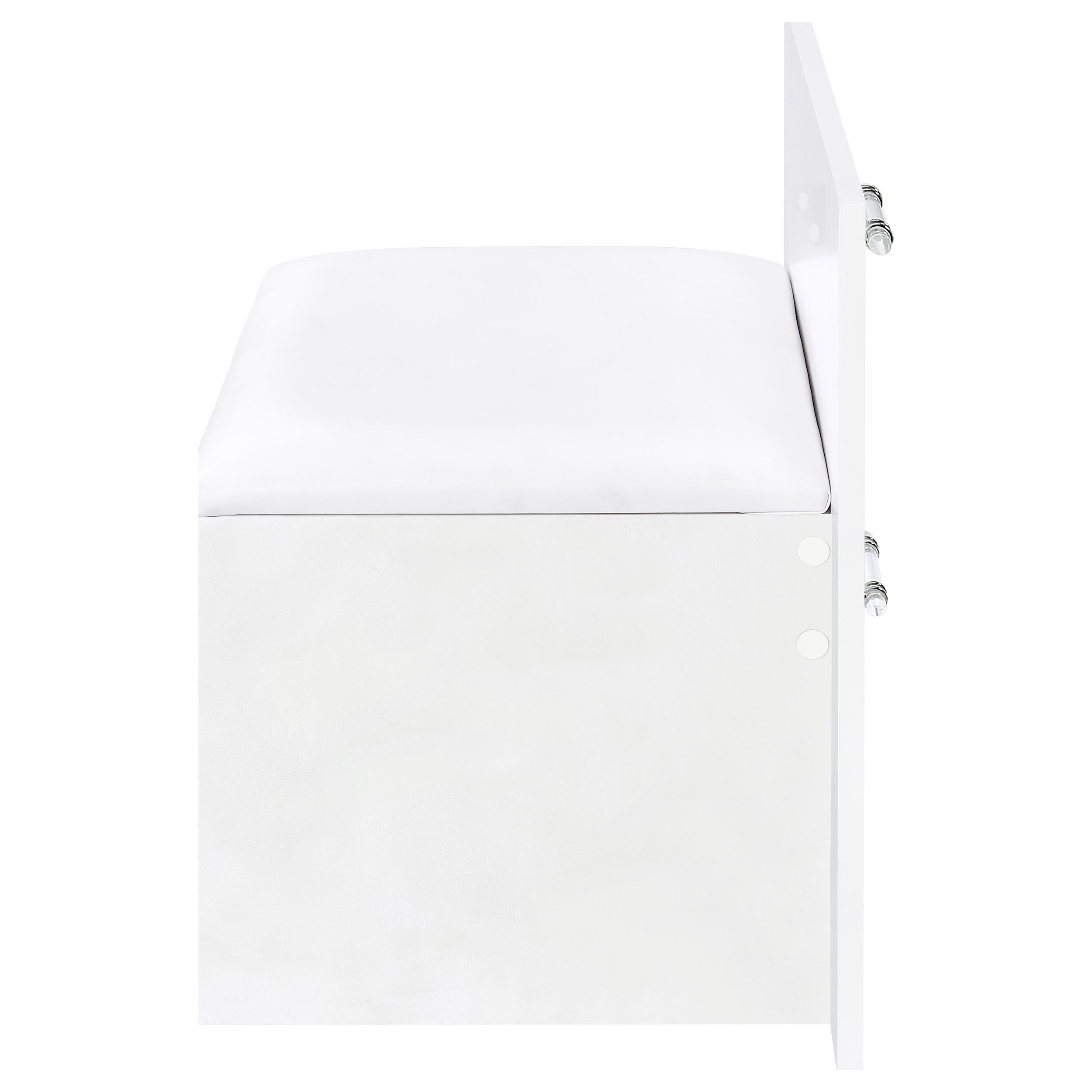 Flora 2-drawer Vanity Set with LED Mirror White High Gloss-