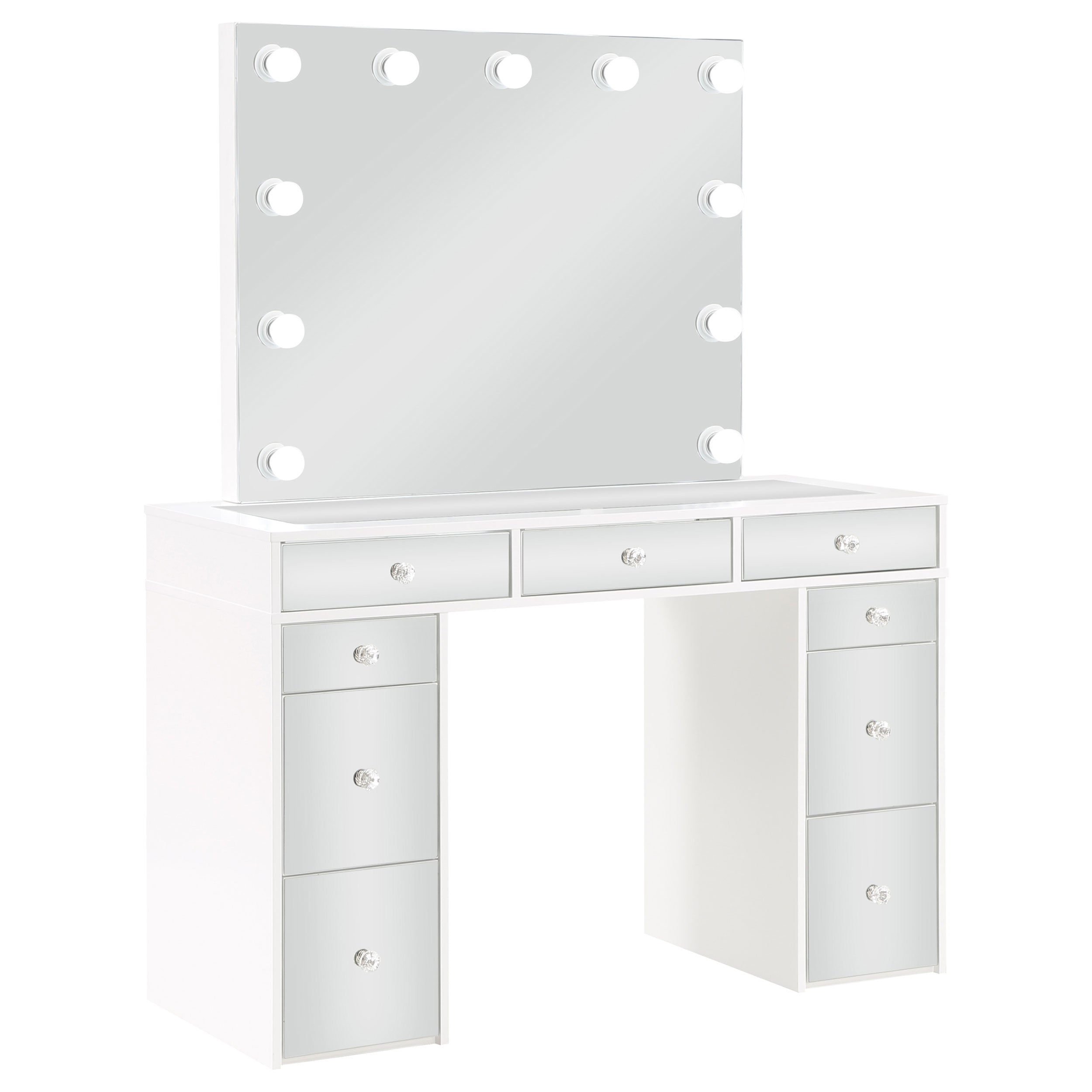Regina Makeup Vanity Table Set with Lighting White-