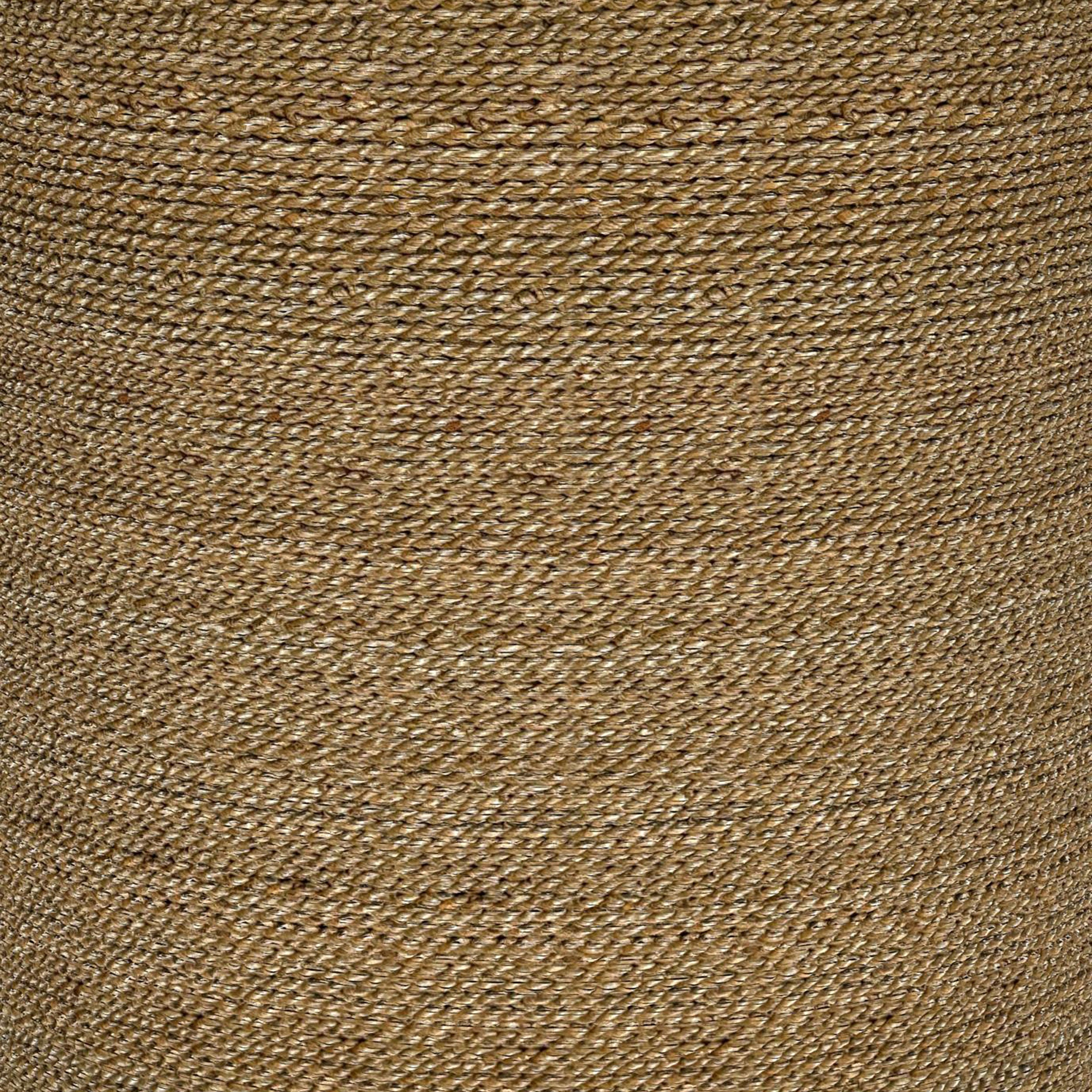 Halden Round Woven Seagrass Accent Side Table Light Brown-