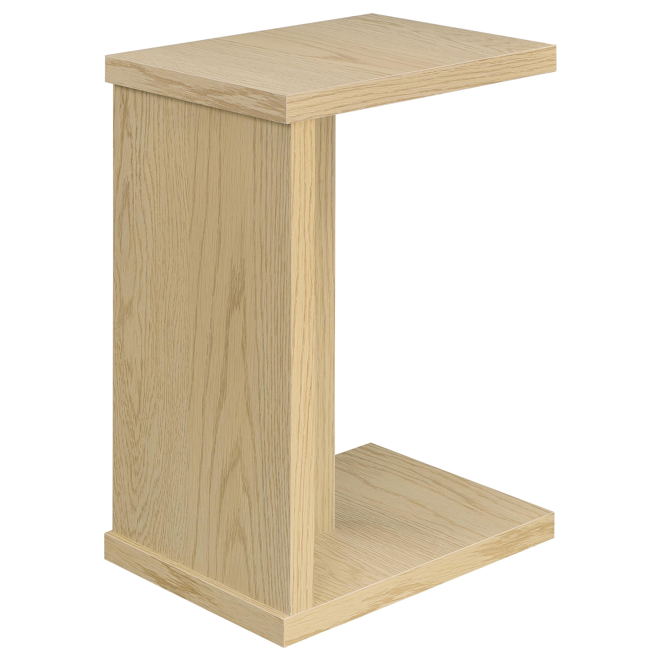 Clower Engineered Wood C-Shaped Sofa Side Table Light Oak-