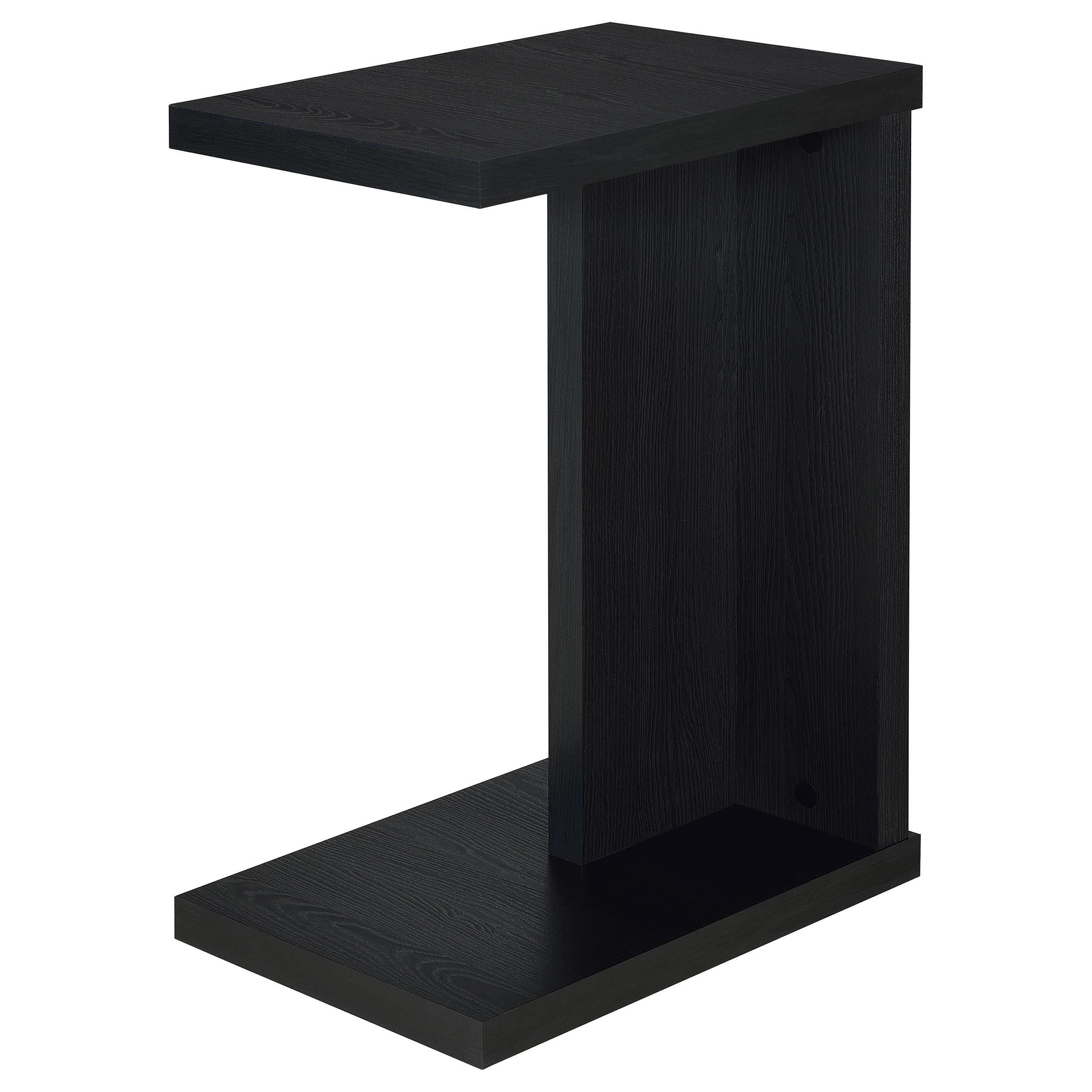 Clower Engineered Wood C-Shaped Sofa Side Table Black-