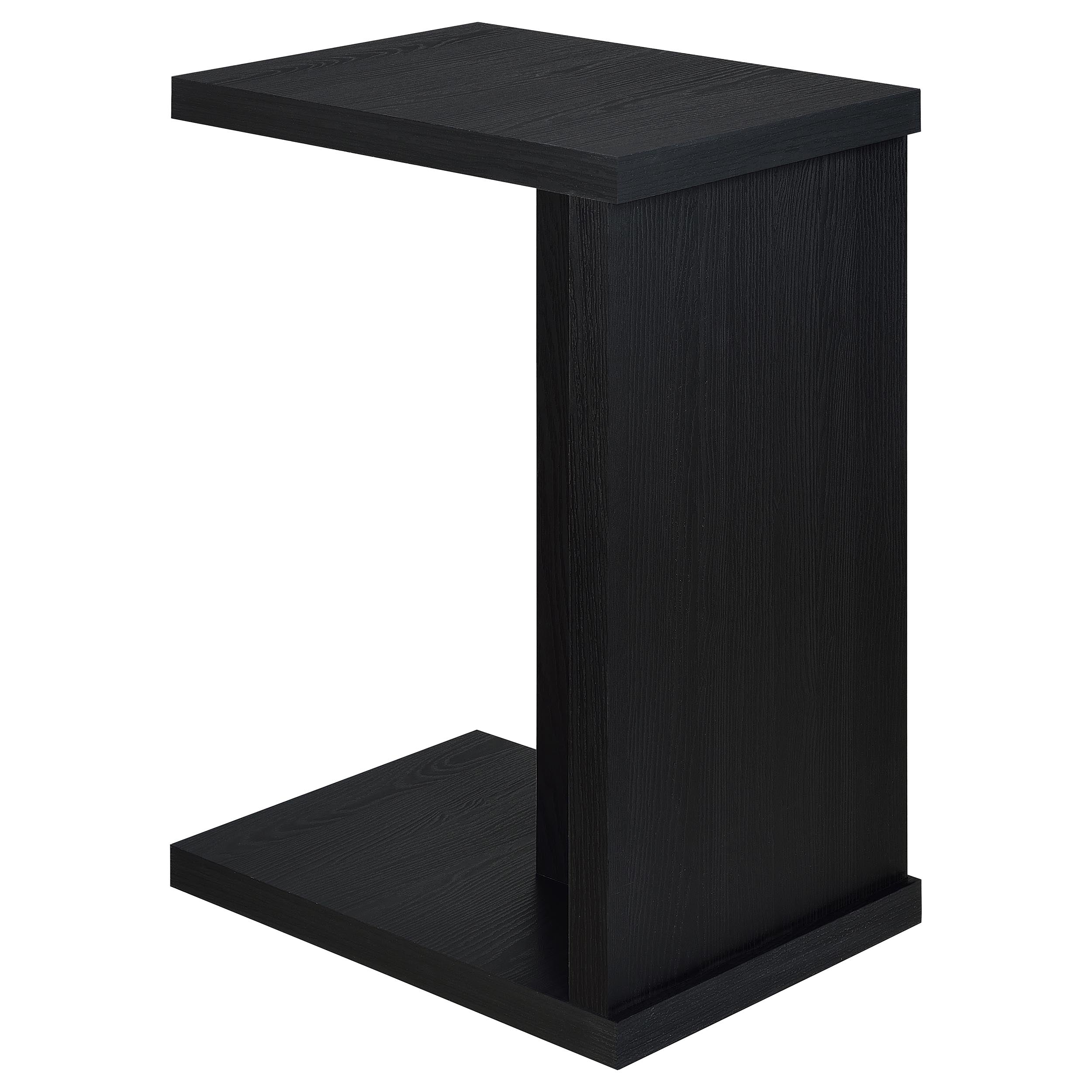 Clower Engineered Wood C-Shaped Sofa Side Table Black-