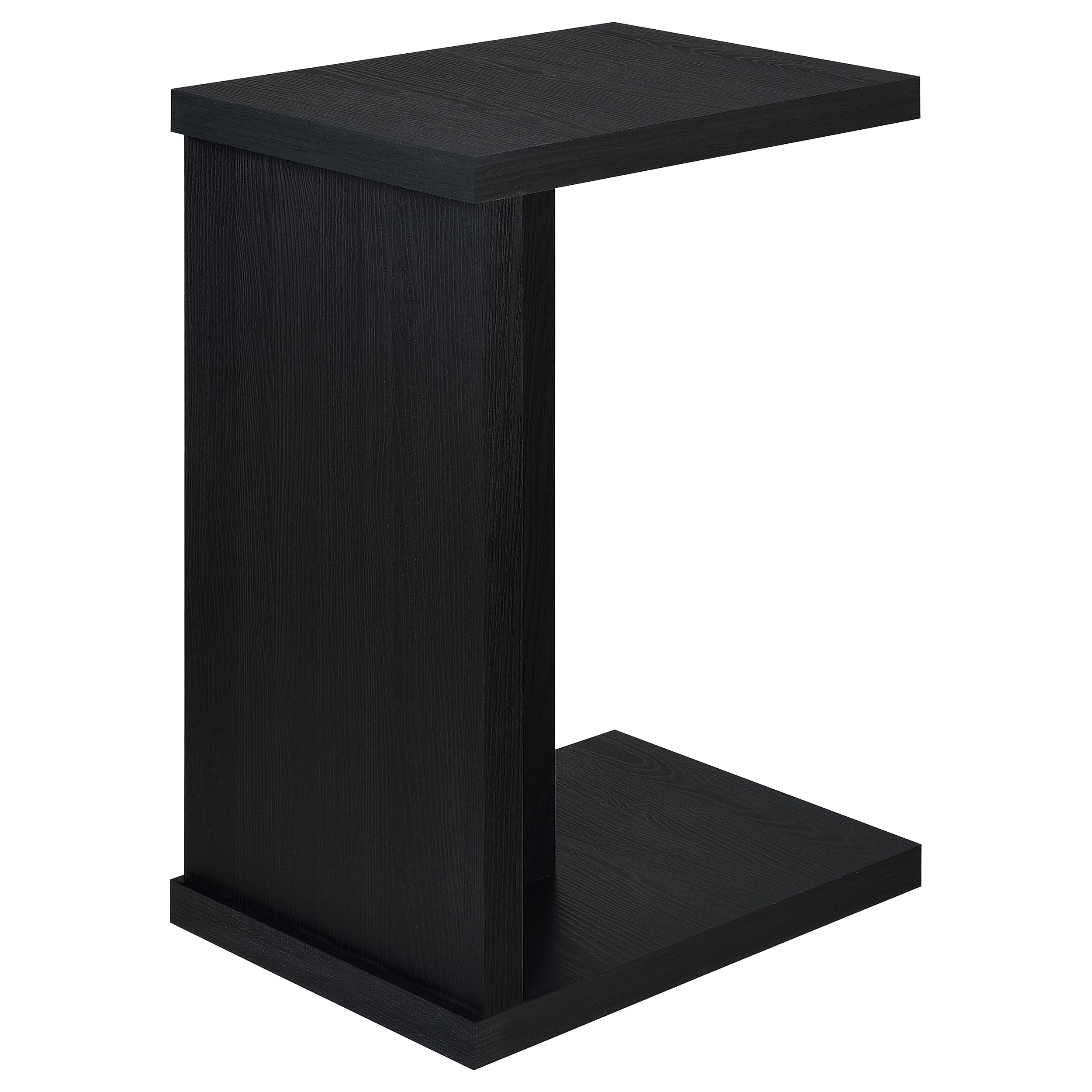 Clower Engineered Wood C-Shaped Sofa Side Table Black-