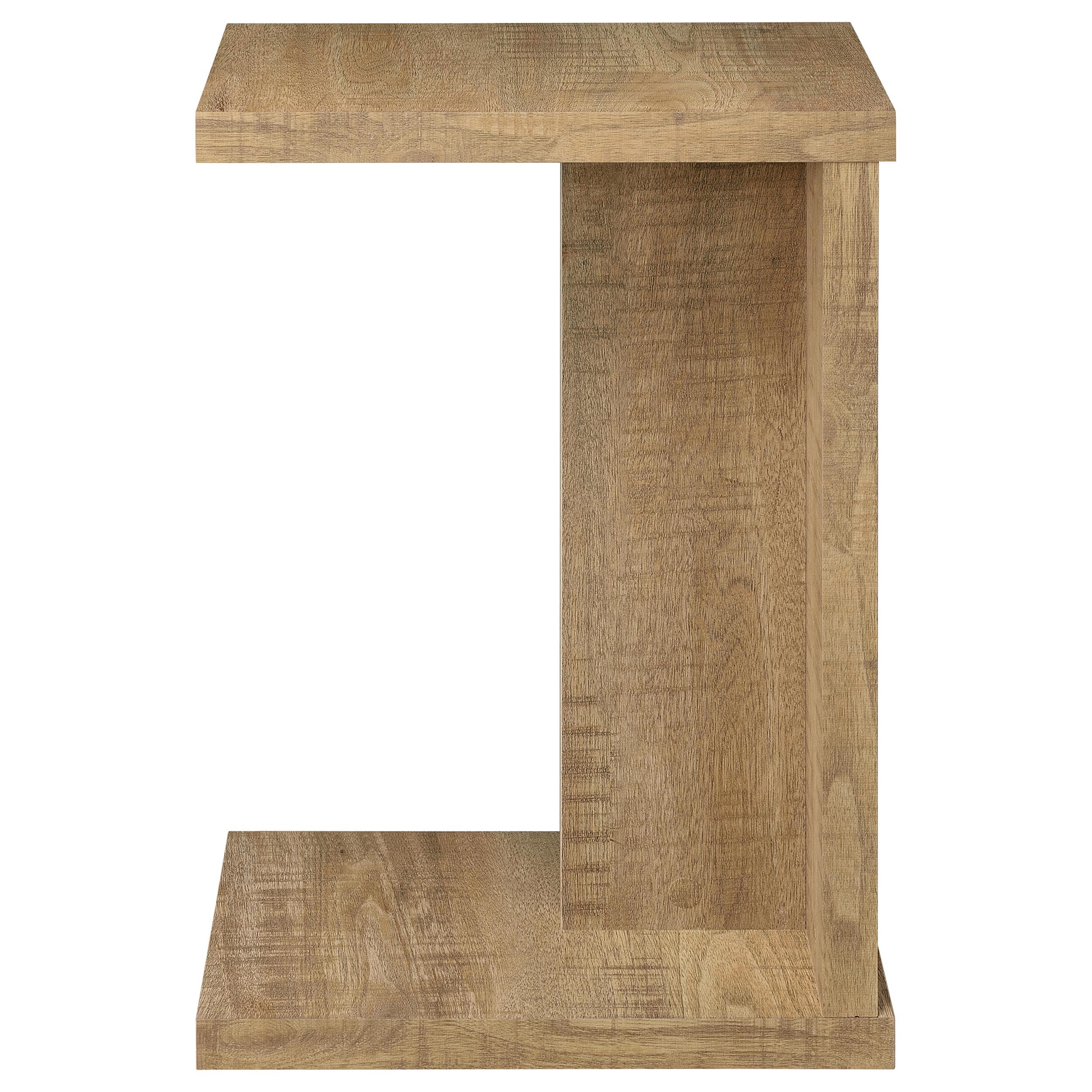 Clower Engineered Wood C-Shaped Sofa Side Table Mango-