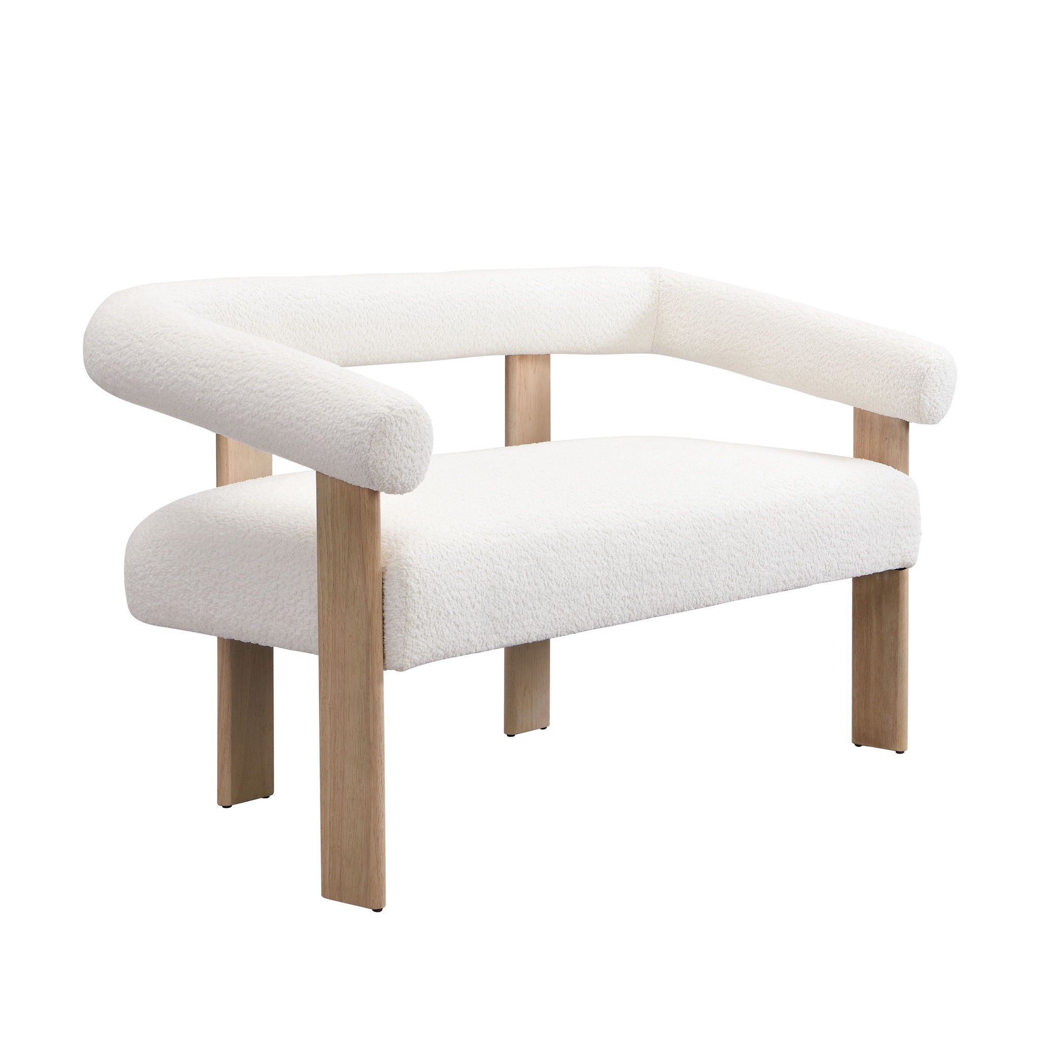 Modern Round Armrest Loveseat