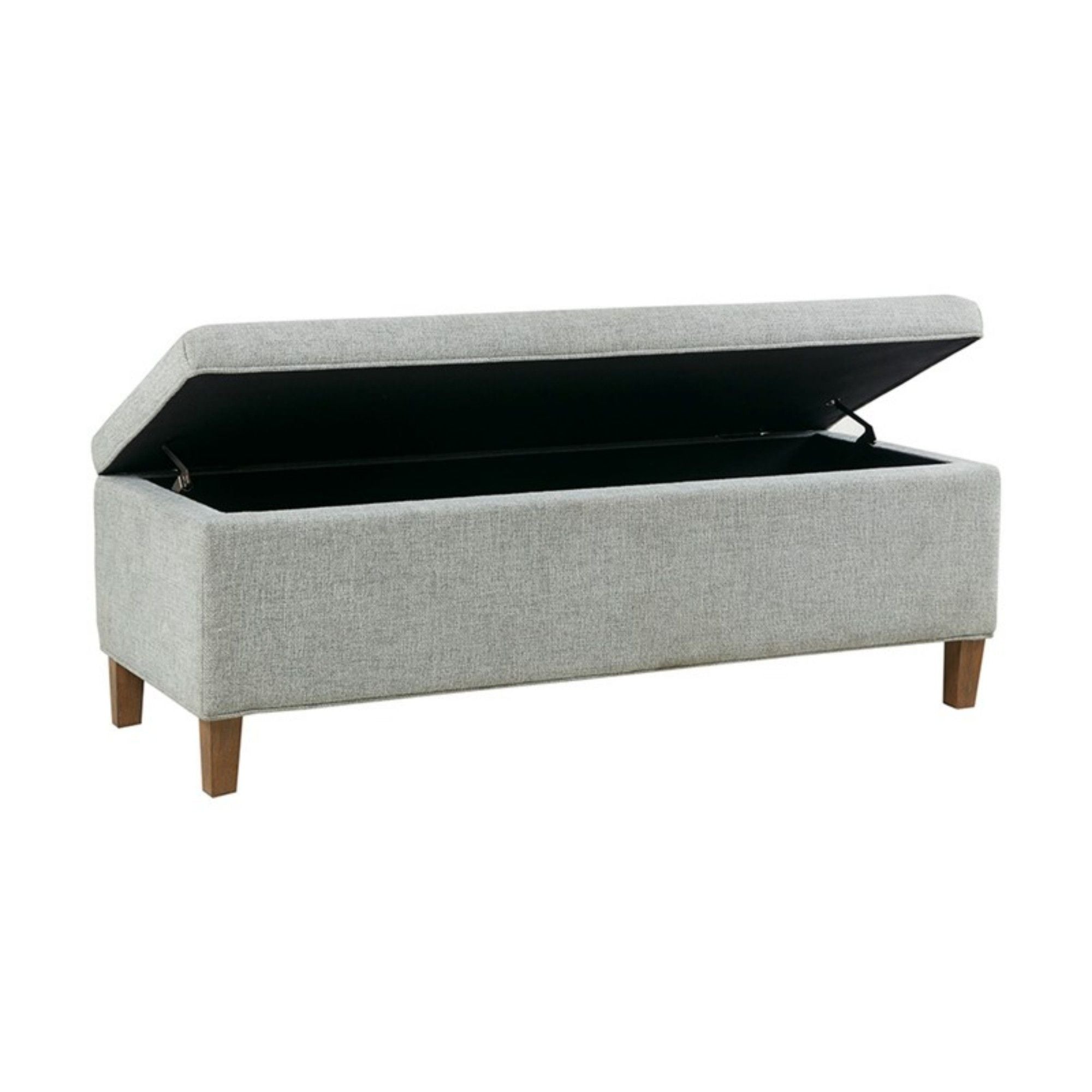 Marcie - Upholstered Storage Bench With Soft Close Lid - Blue