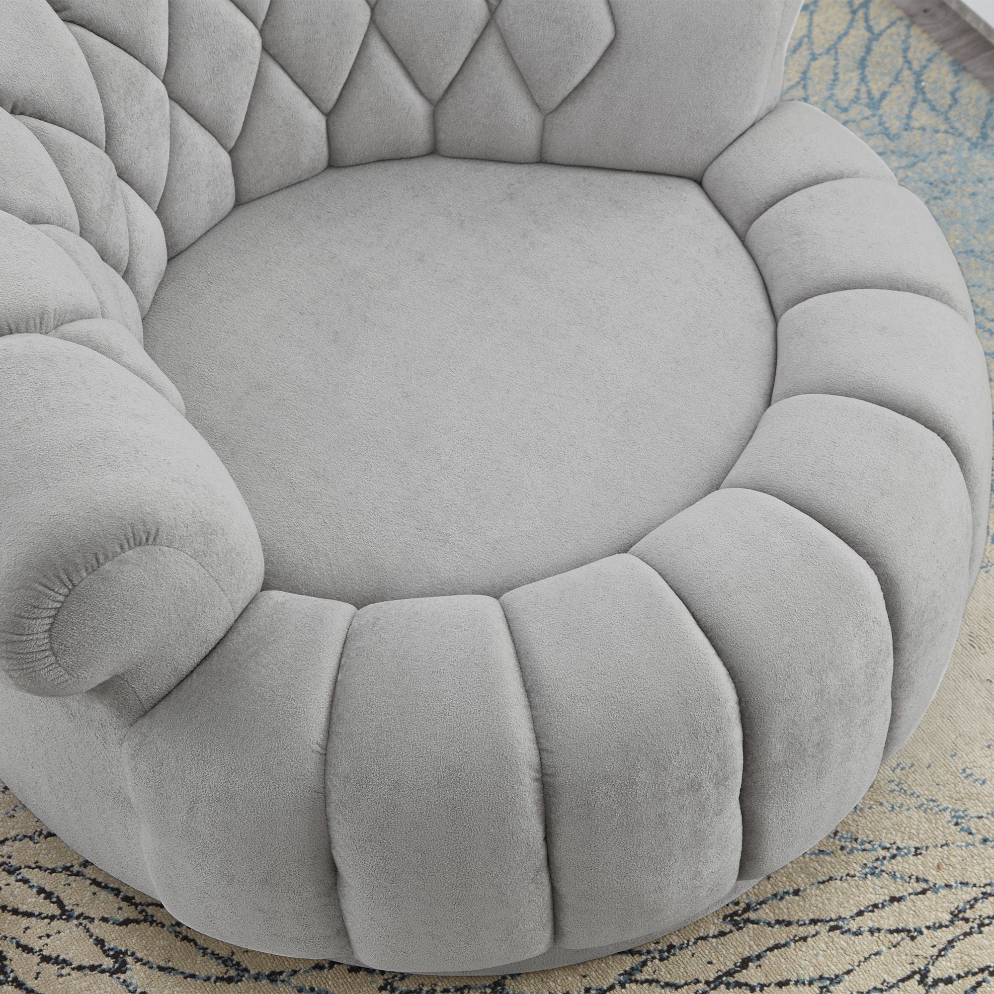 Round Swivel Accent Chair With Rotation