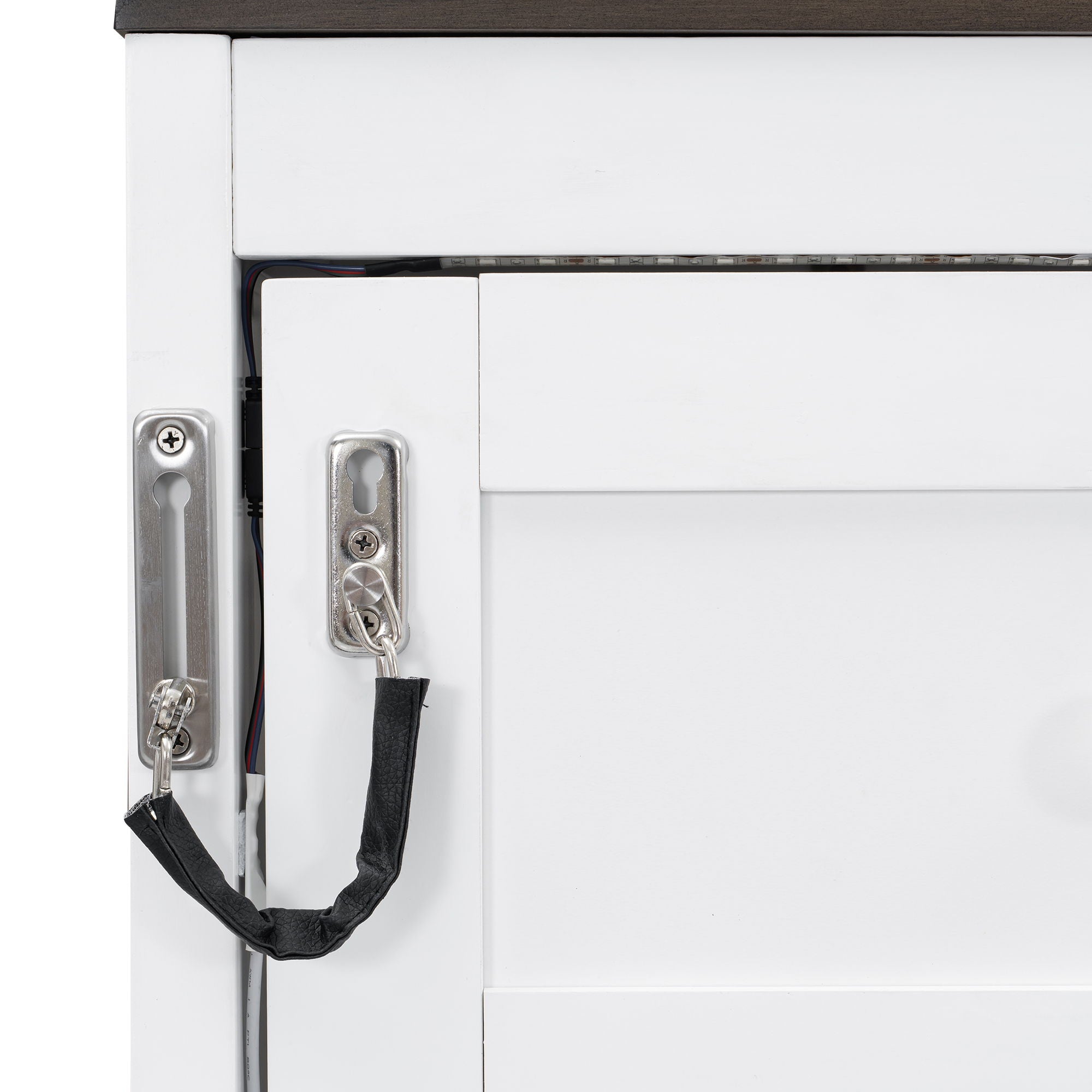 Murphy Bed With LED Light, Foldable Wall Bed Cabinet