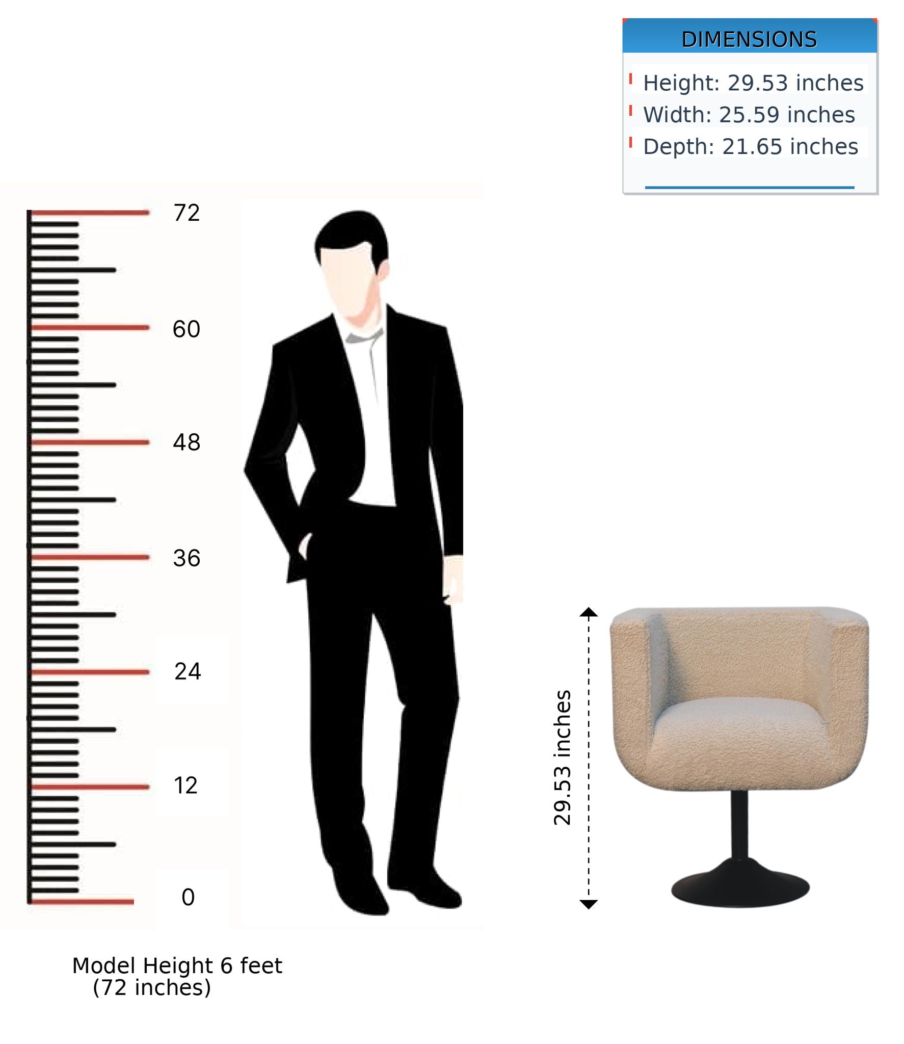 Swivel Chair - Cream