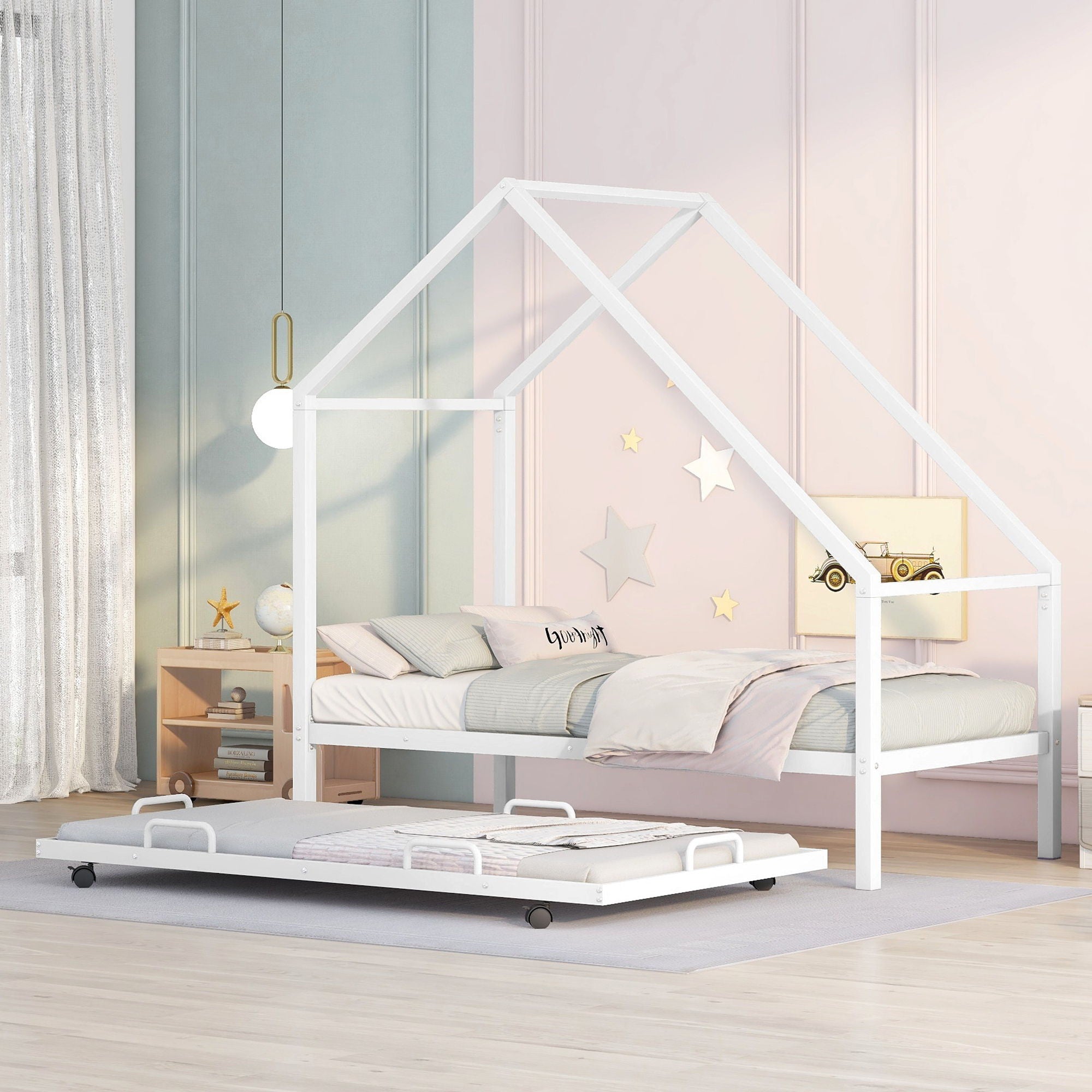 House Bed With Trundle