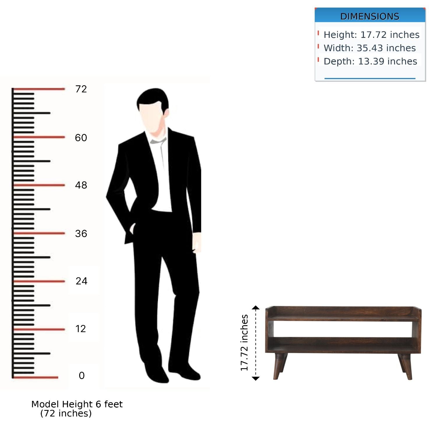 Nordic Storage Bench - Walnut - Best Buy Furniture