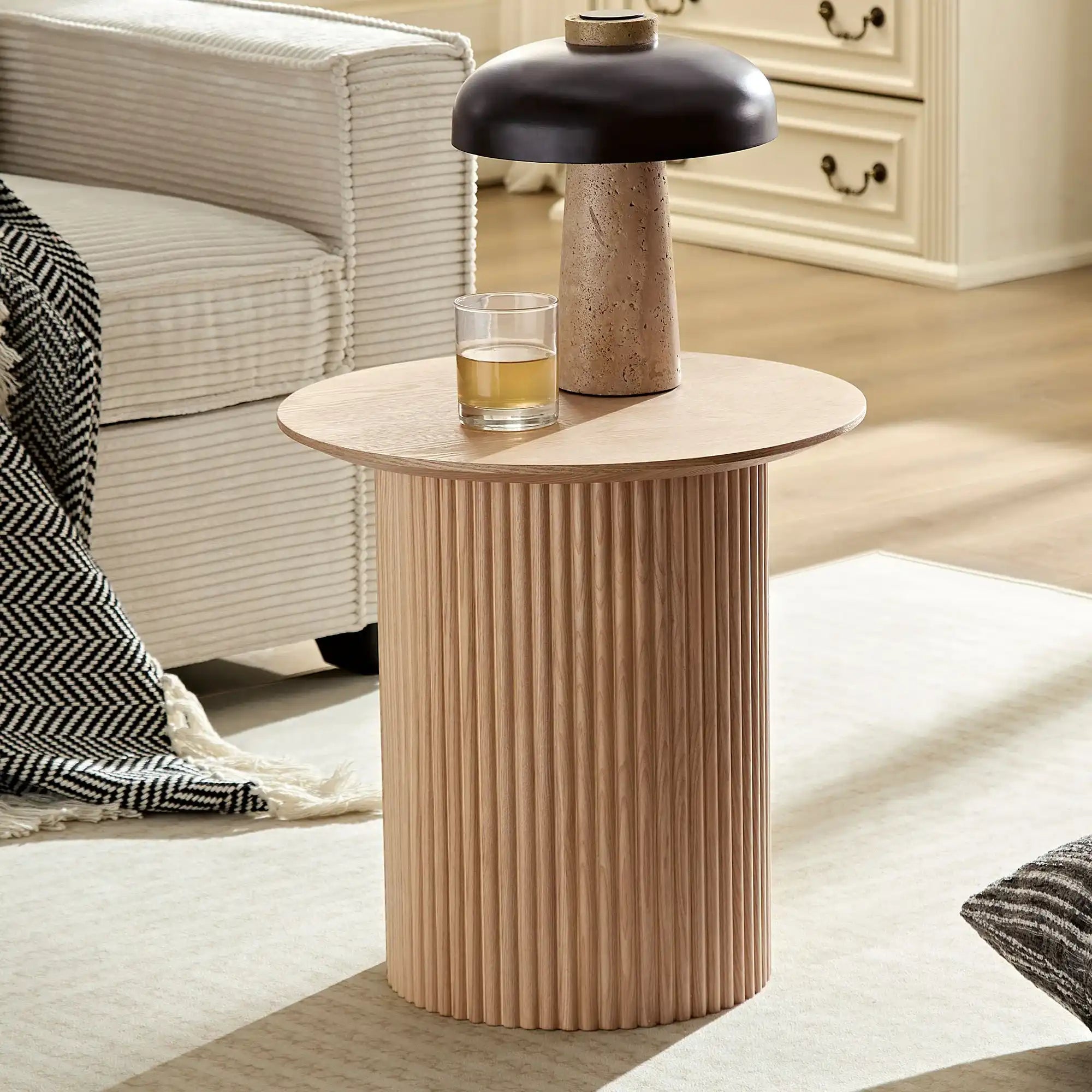 Sayer Modern Fluted End Table
