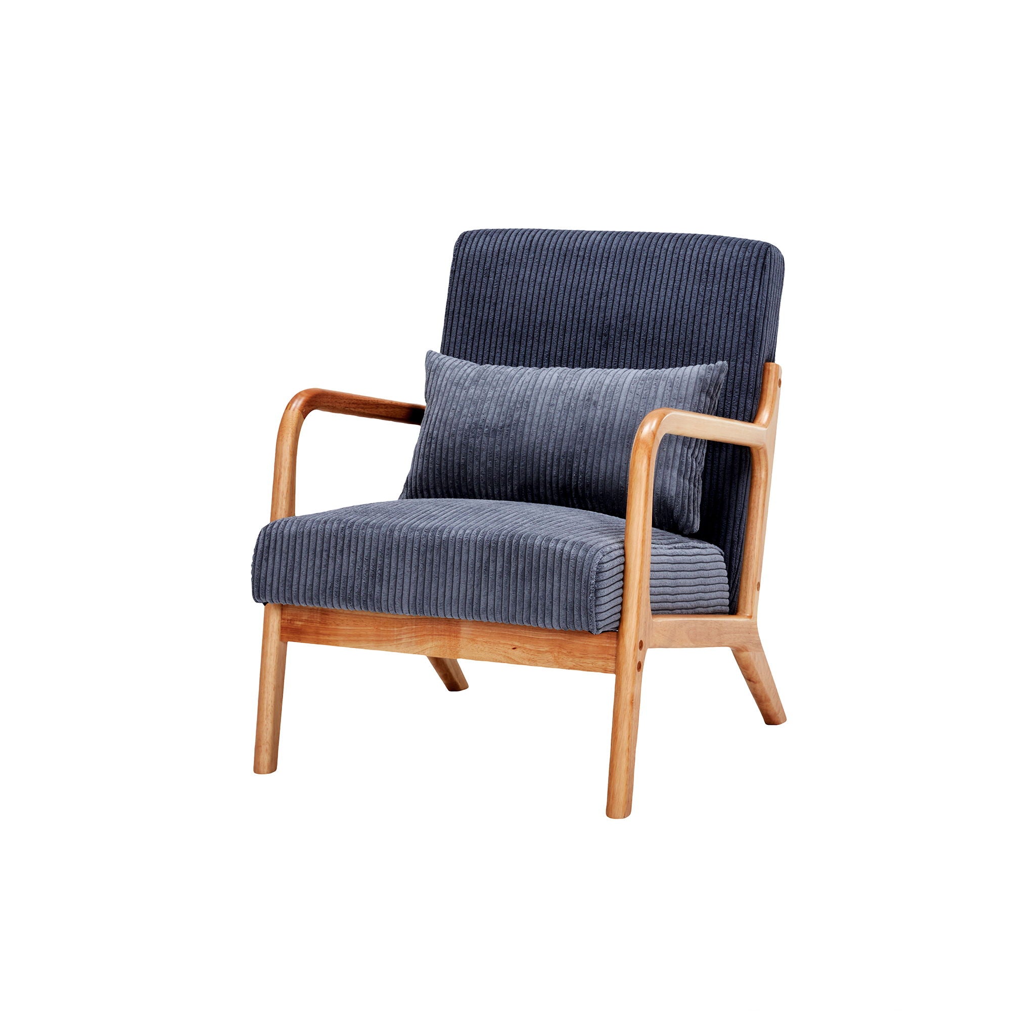 Accent Arm Chair With Pillow Upholstered