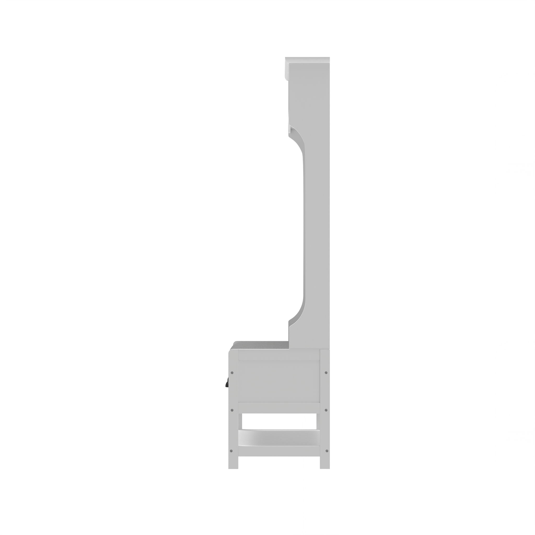 Modern 3 In 1 Hallway Hall Tree With Storage Drawers, Coat Rack, Shoe Rack Bench And Cushion