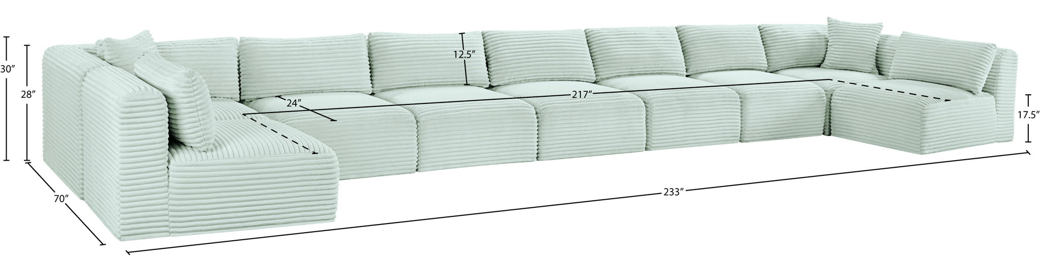 Shaggy - 9 Piece Modular Sectional