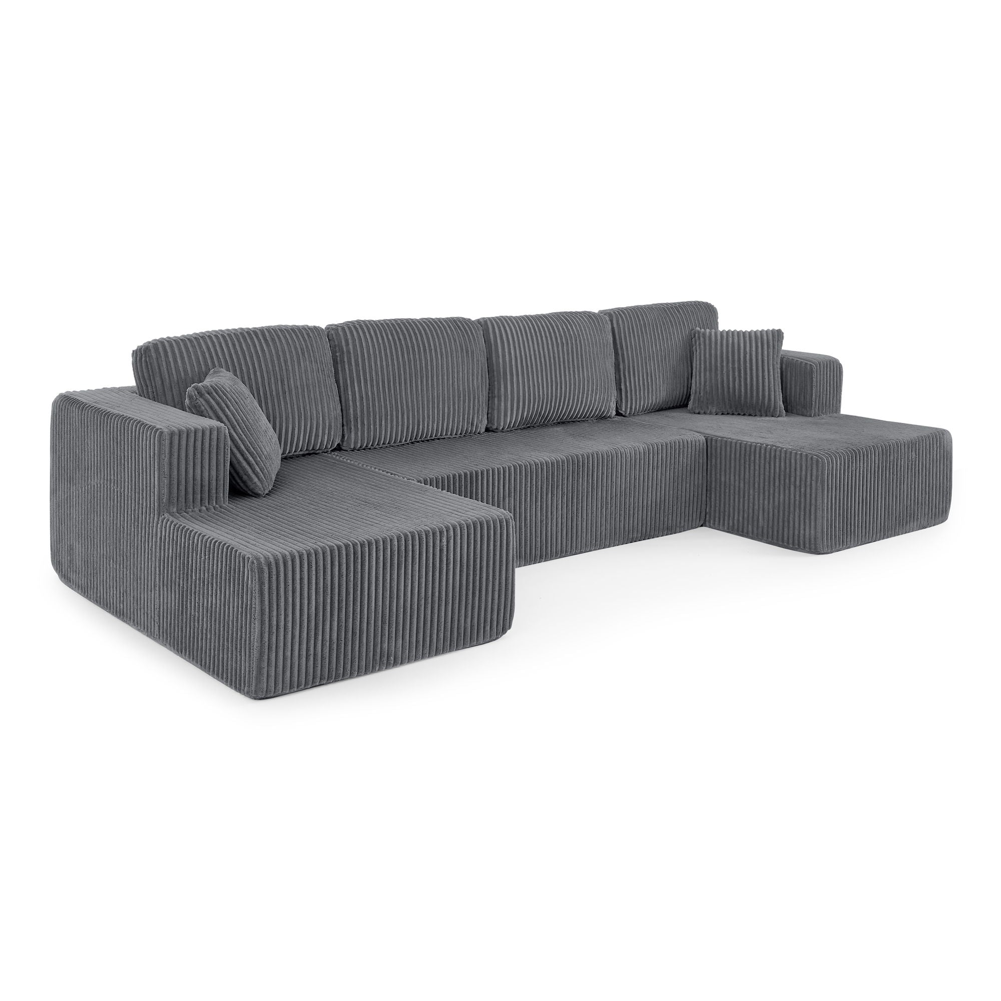 Modern Minimalist U - Shape Modular Sectional Sofa
