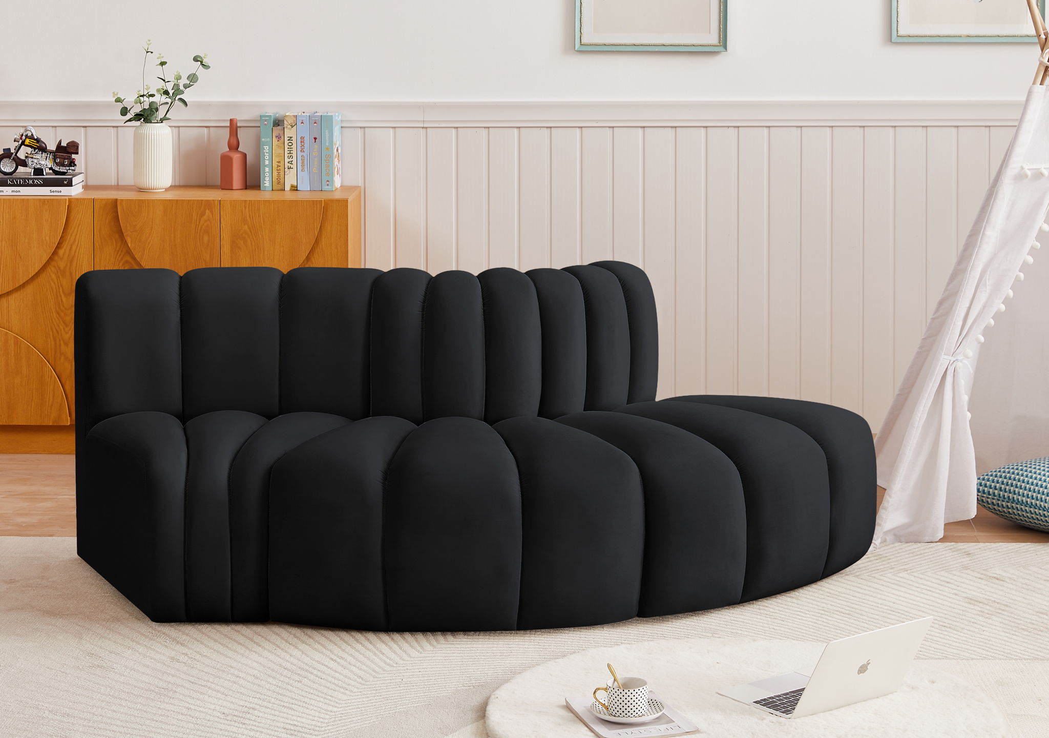 Arc - Velvet 3 Piece Modular Sofa