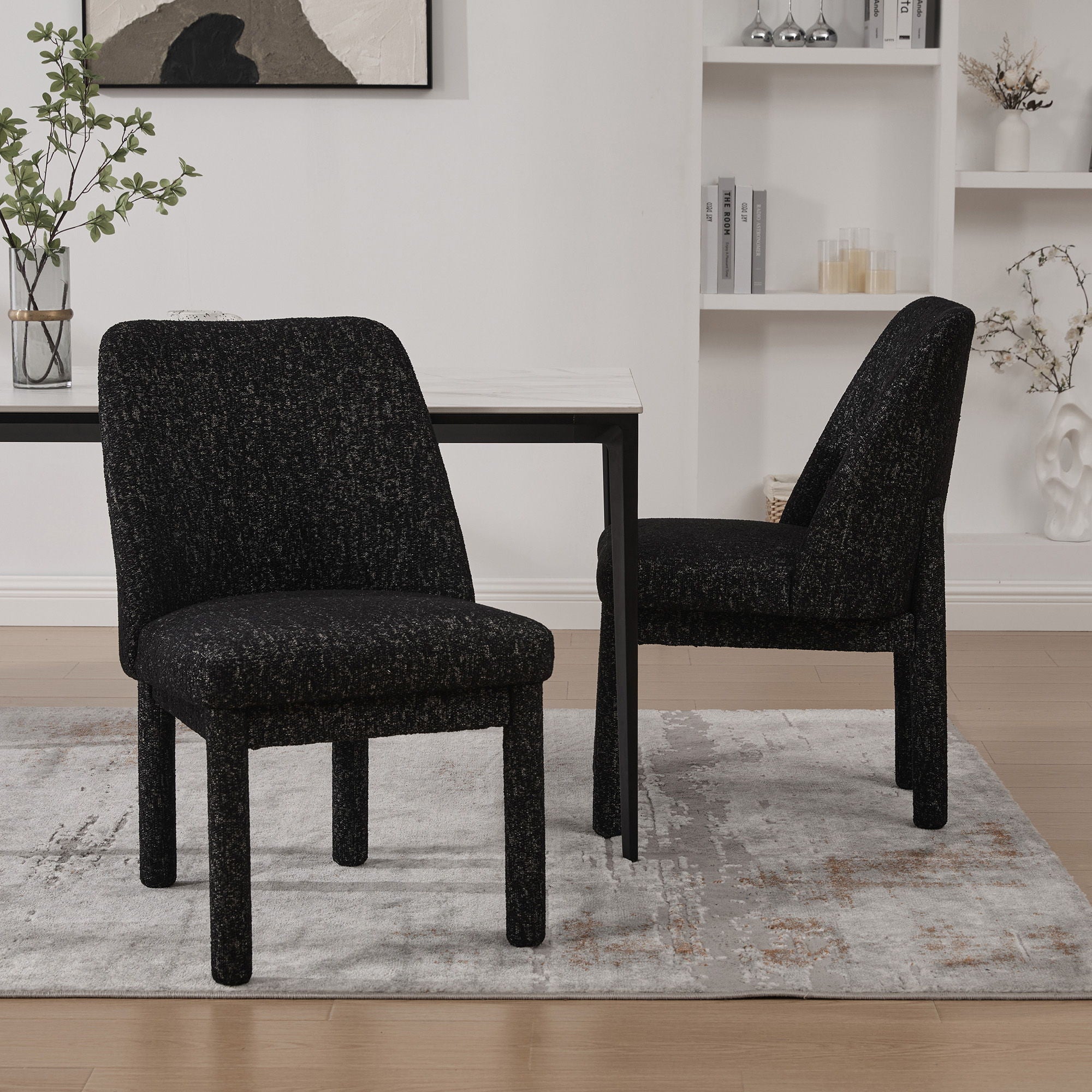 Wide Minimalist Dining Chair (Set of 2)