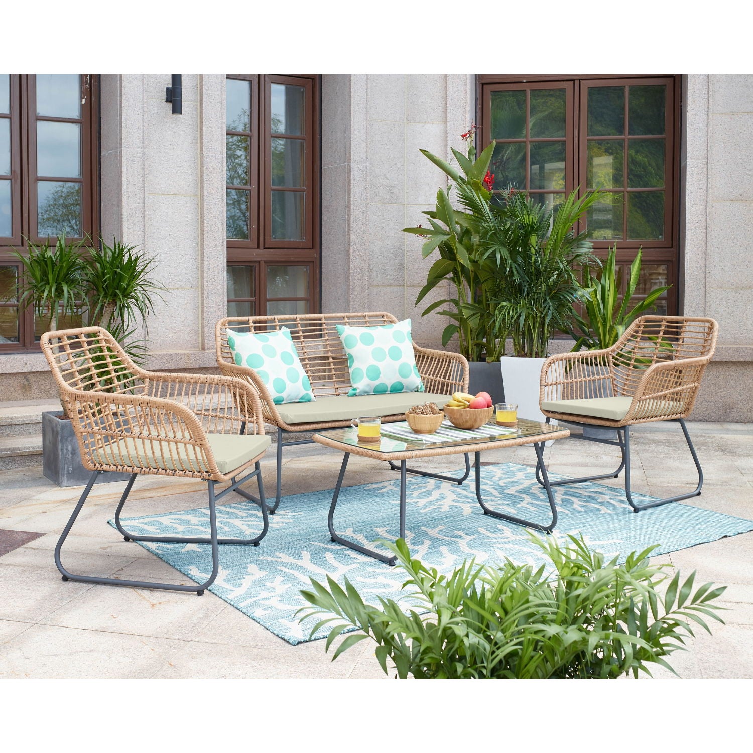 Antibes - 4 Piece Outdoor Conversation Set