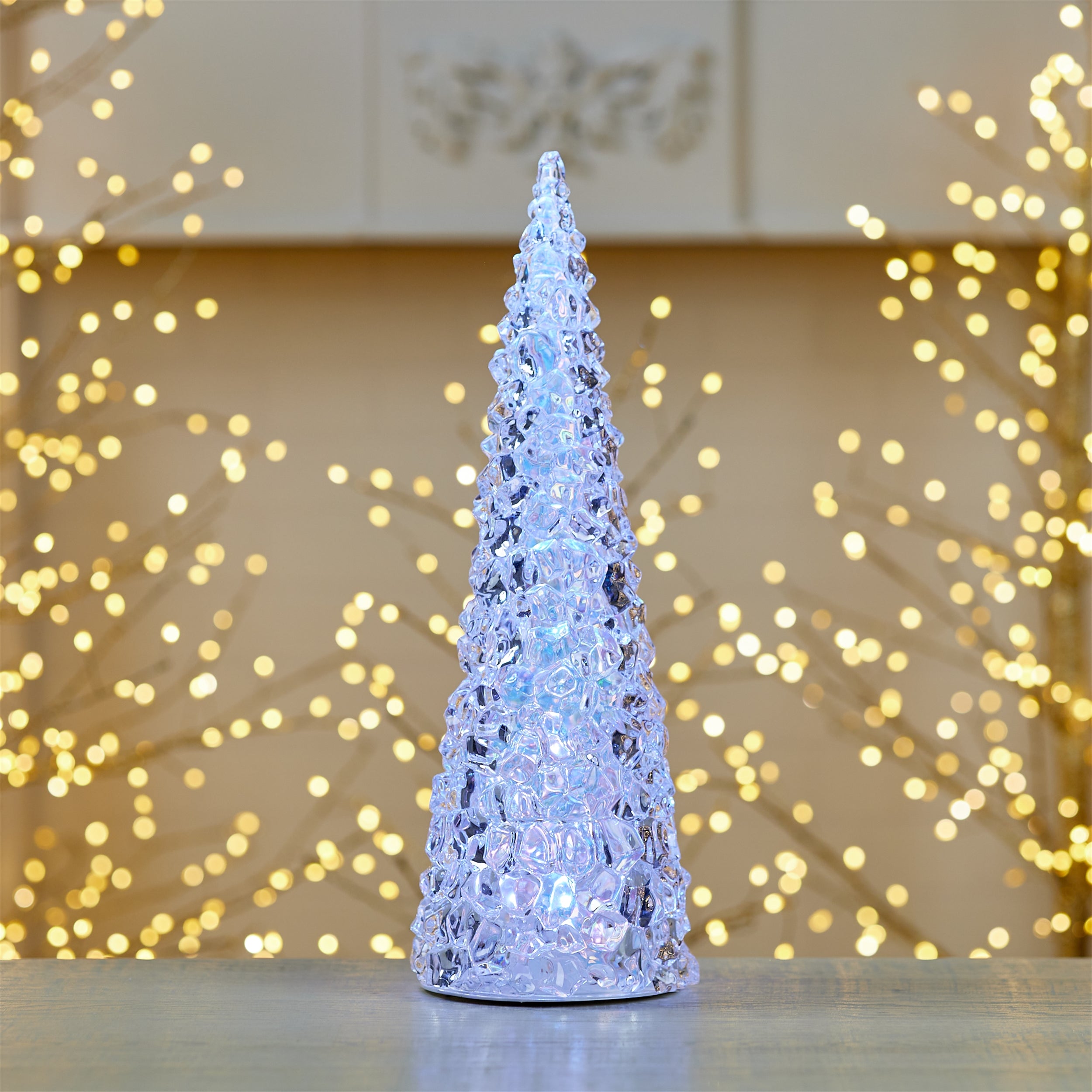 Iridescent LED Pine Tree 17.5"H