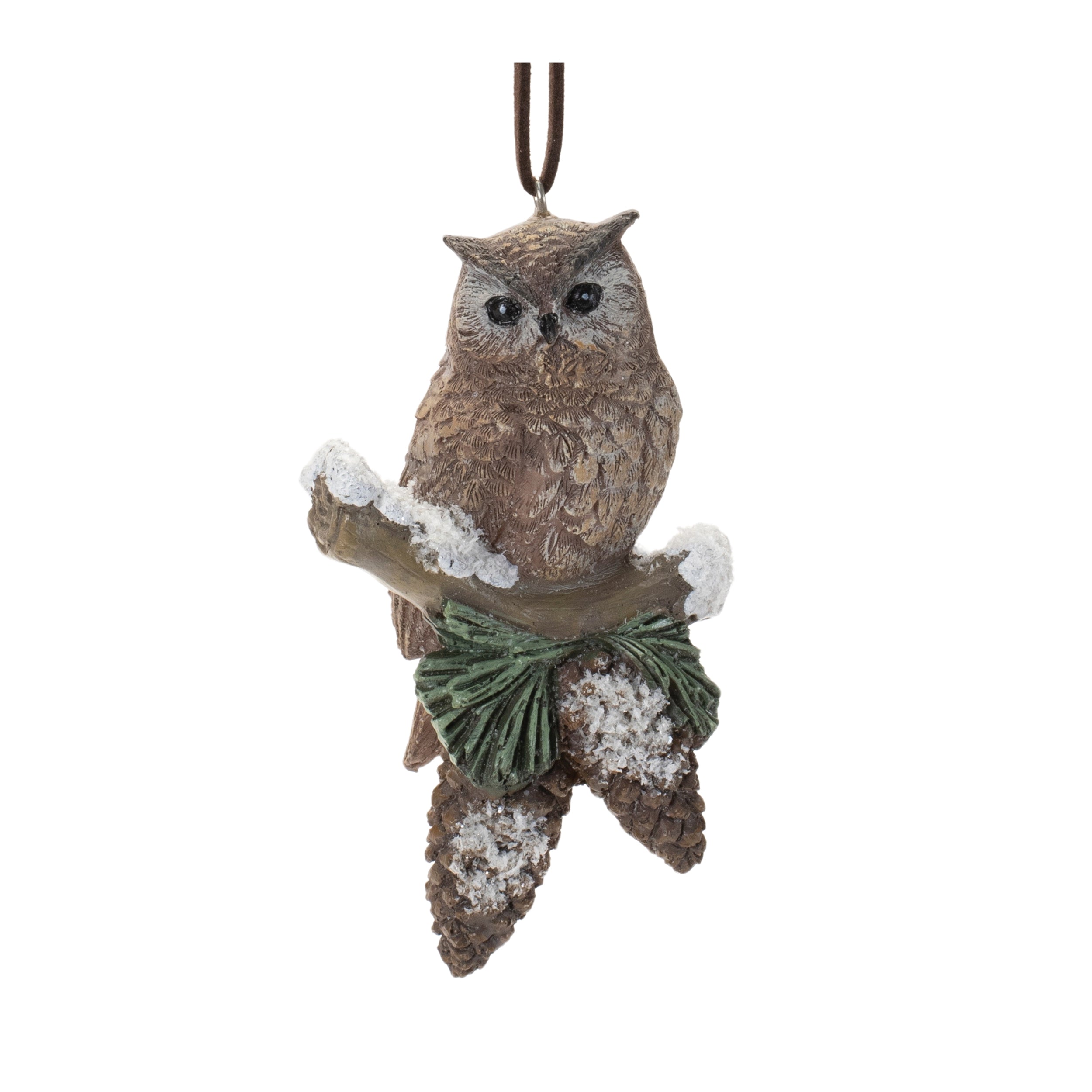 Snowy Cardinal Bird and Owl Ornament (Set of 12)
