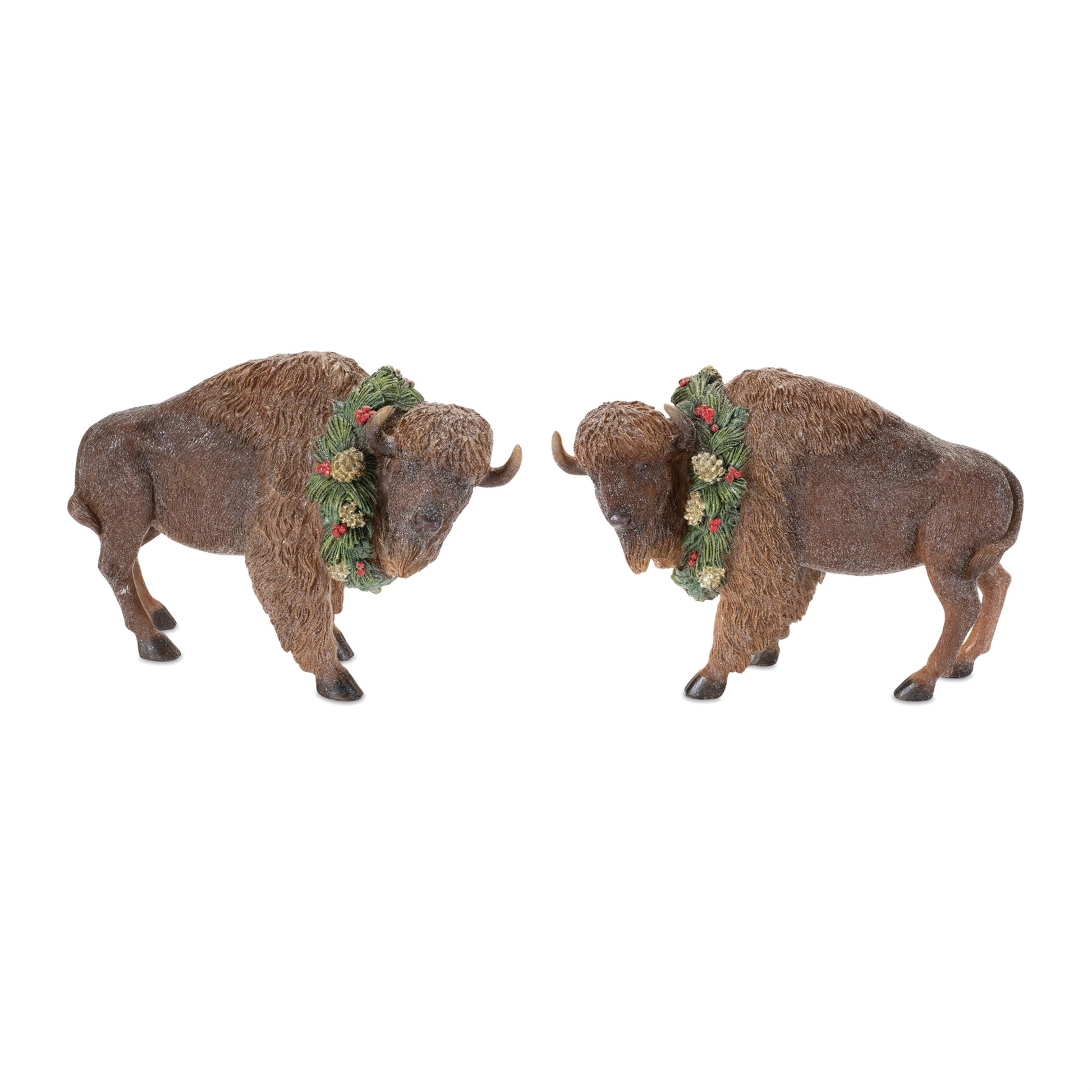 Winter-Bison-Figurine-(Set-of-4)-Figurines