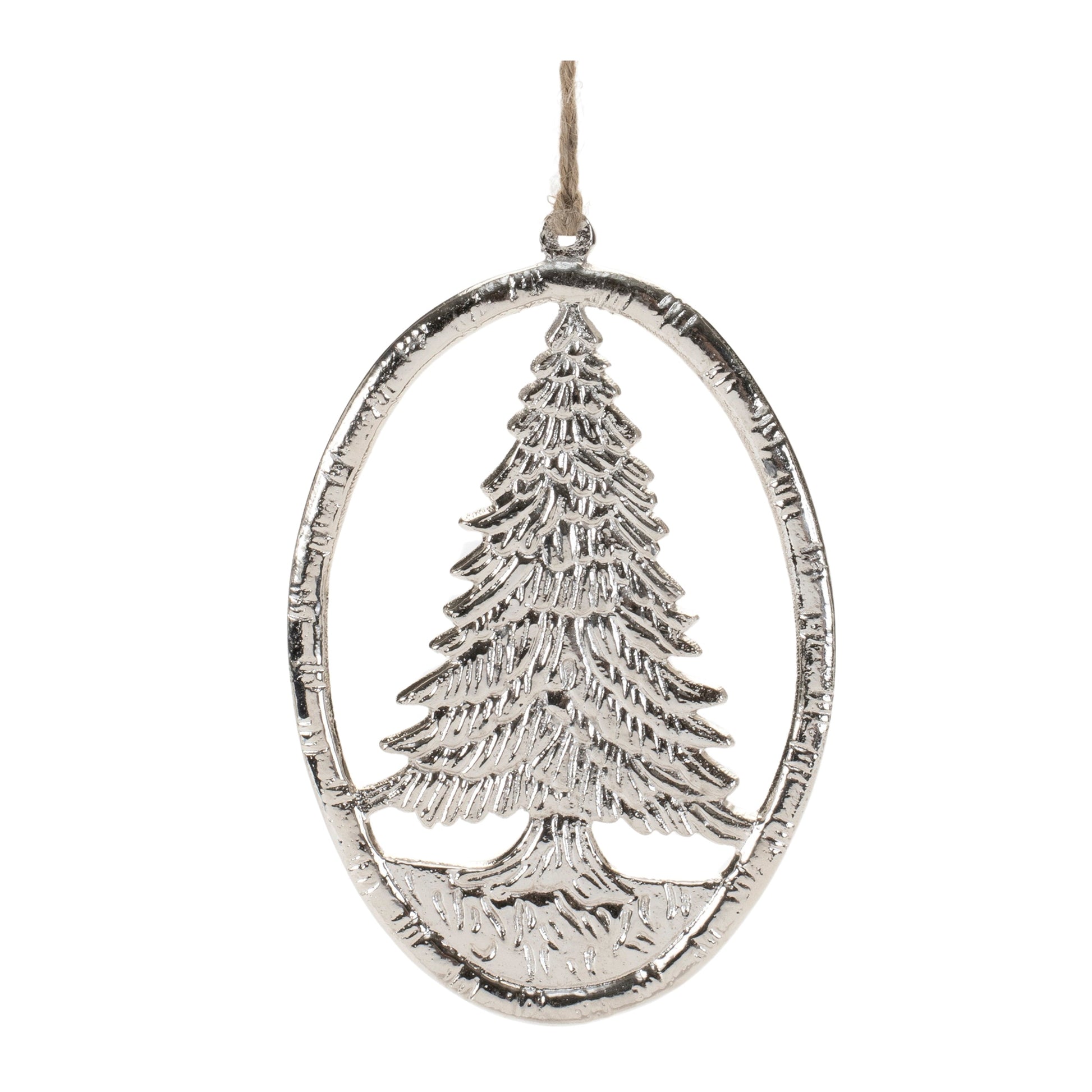 Etched-Metal-Pine-Tree-Ornament-(Set-of-12)-Christmas-Ornaments