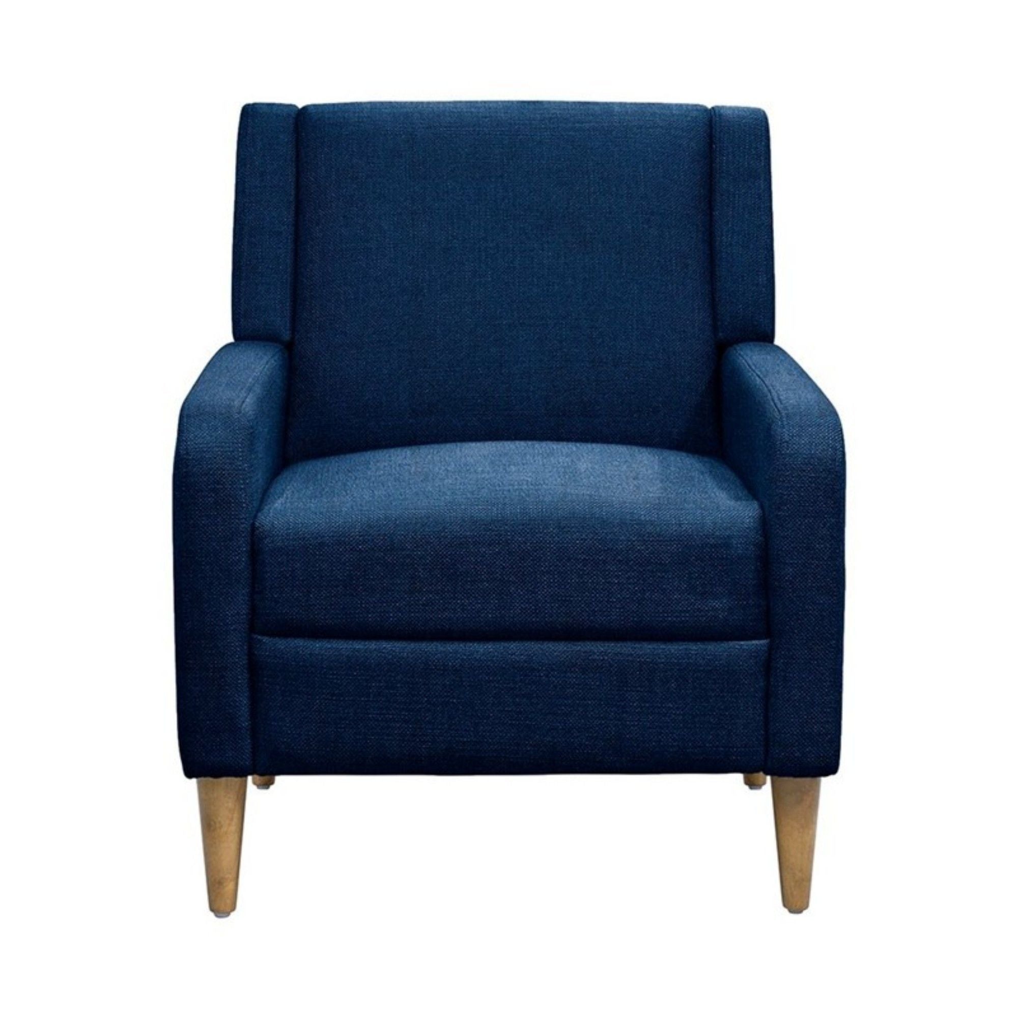 Upholstered Accent Armchair With Legs - Blue