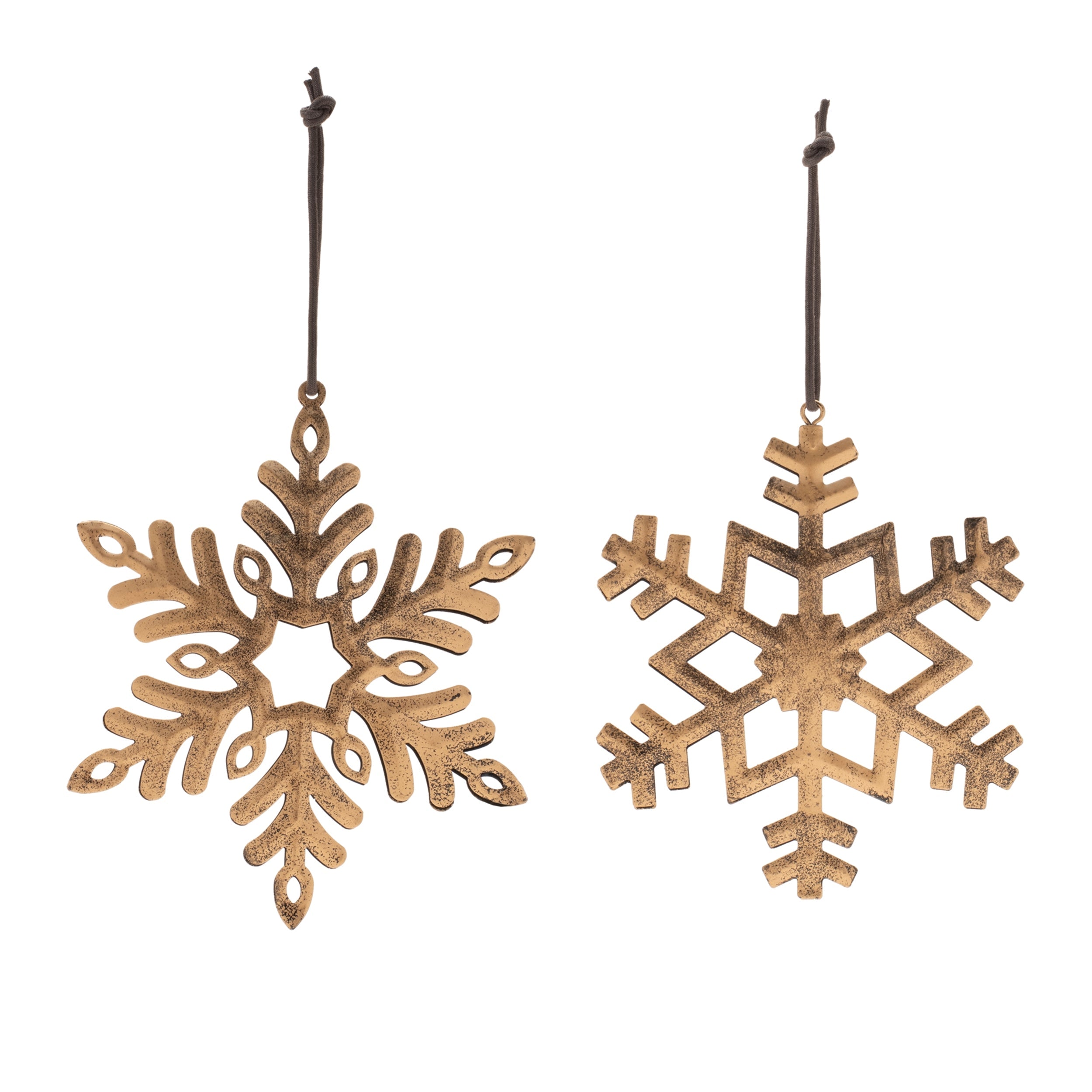Distressed metal snowflake (set of 12)