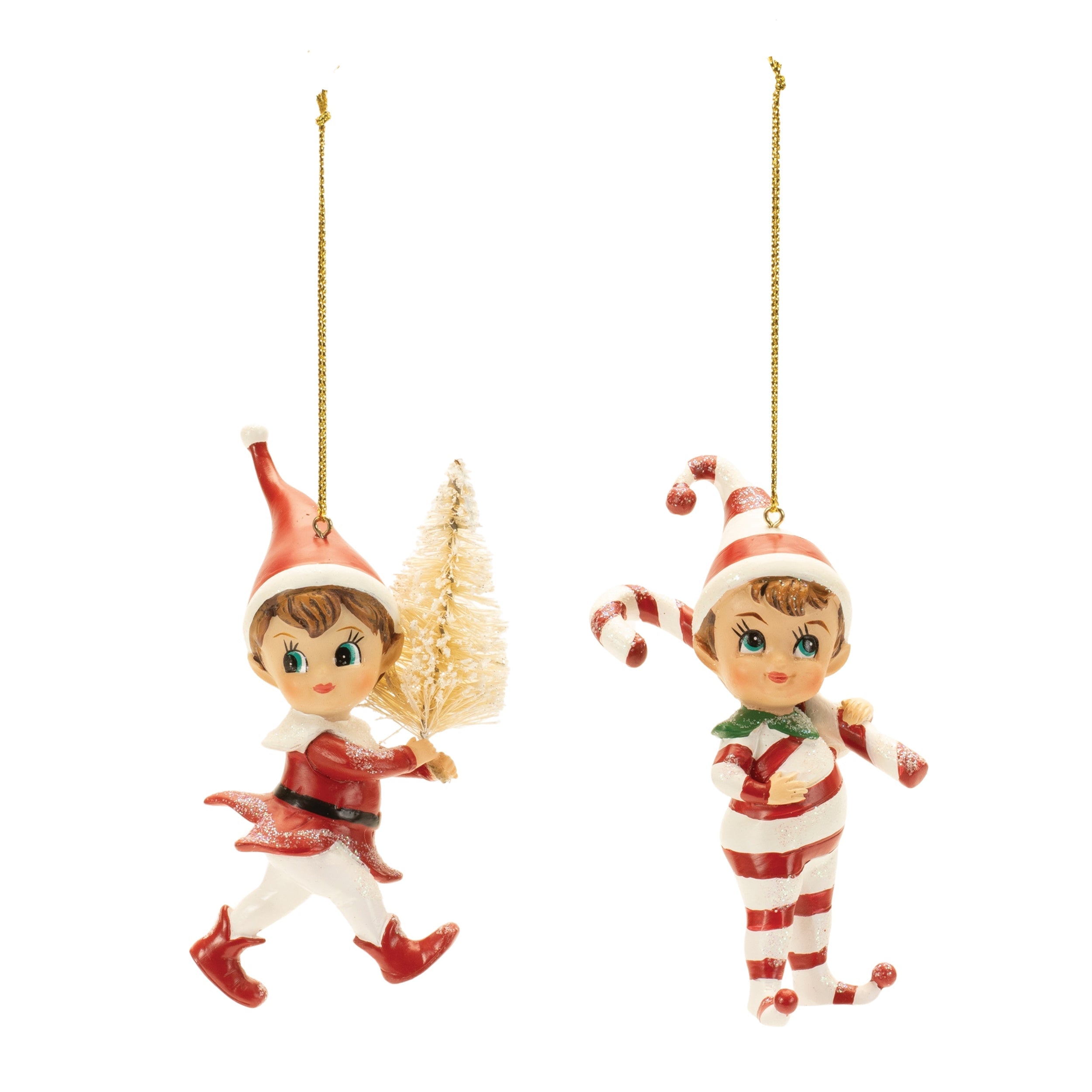 Santa's Jolly Elf Ornament (Set of 12)