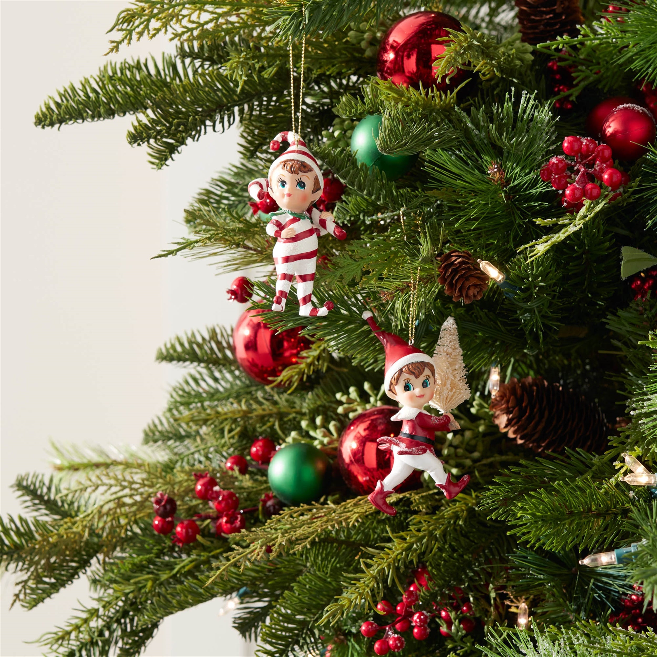 Santa's Jolly Elf Ornament (Set of 12)