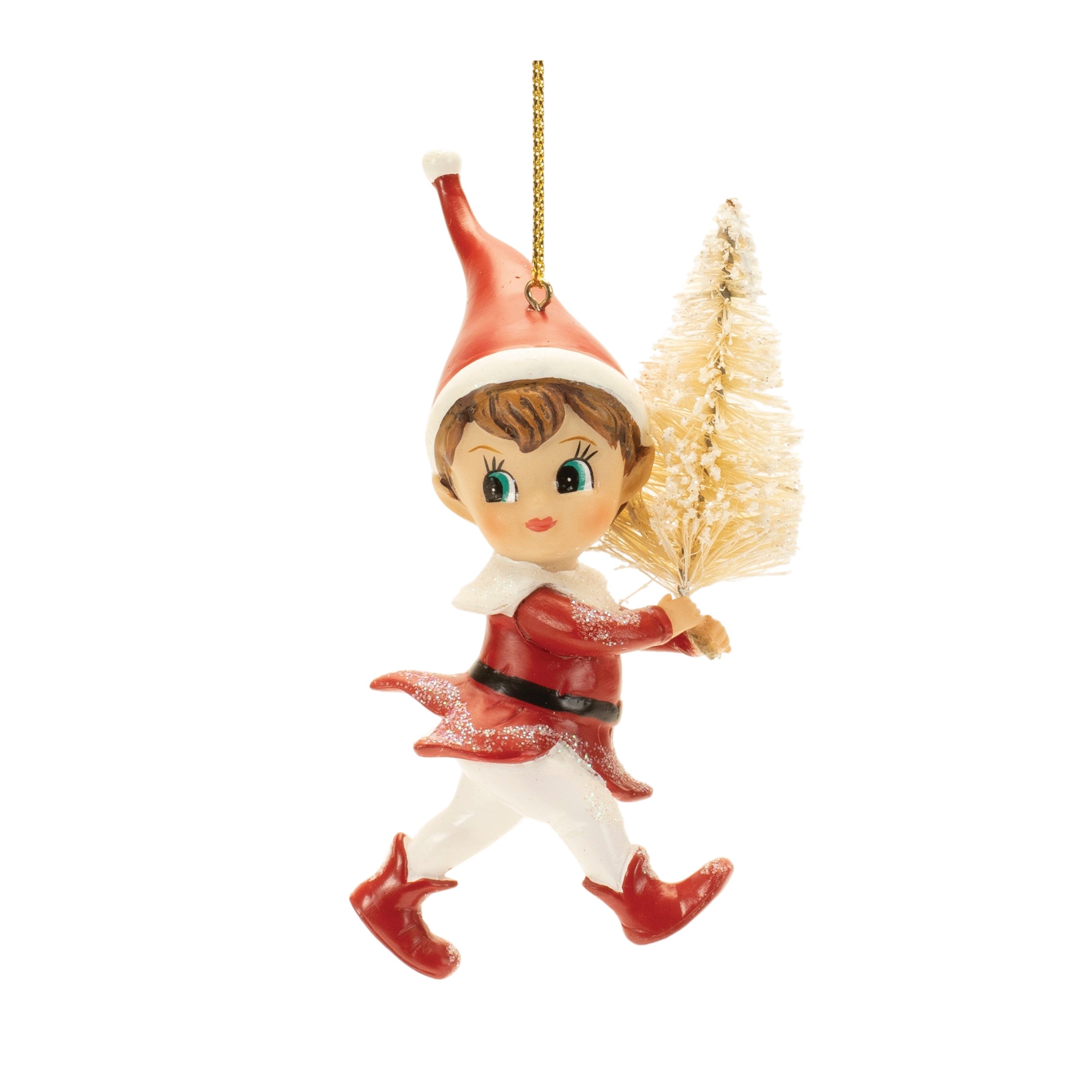 Santa's Jolly Elf Ornament (Set of 12)