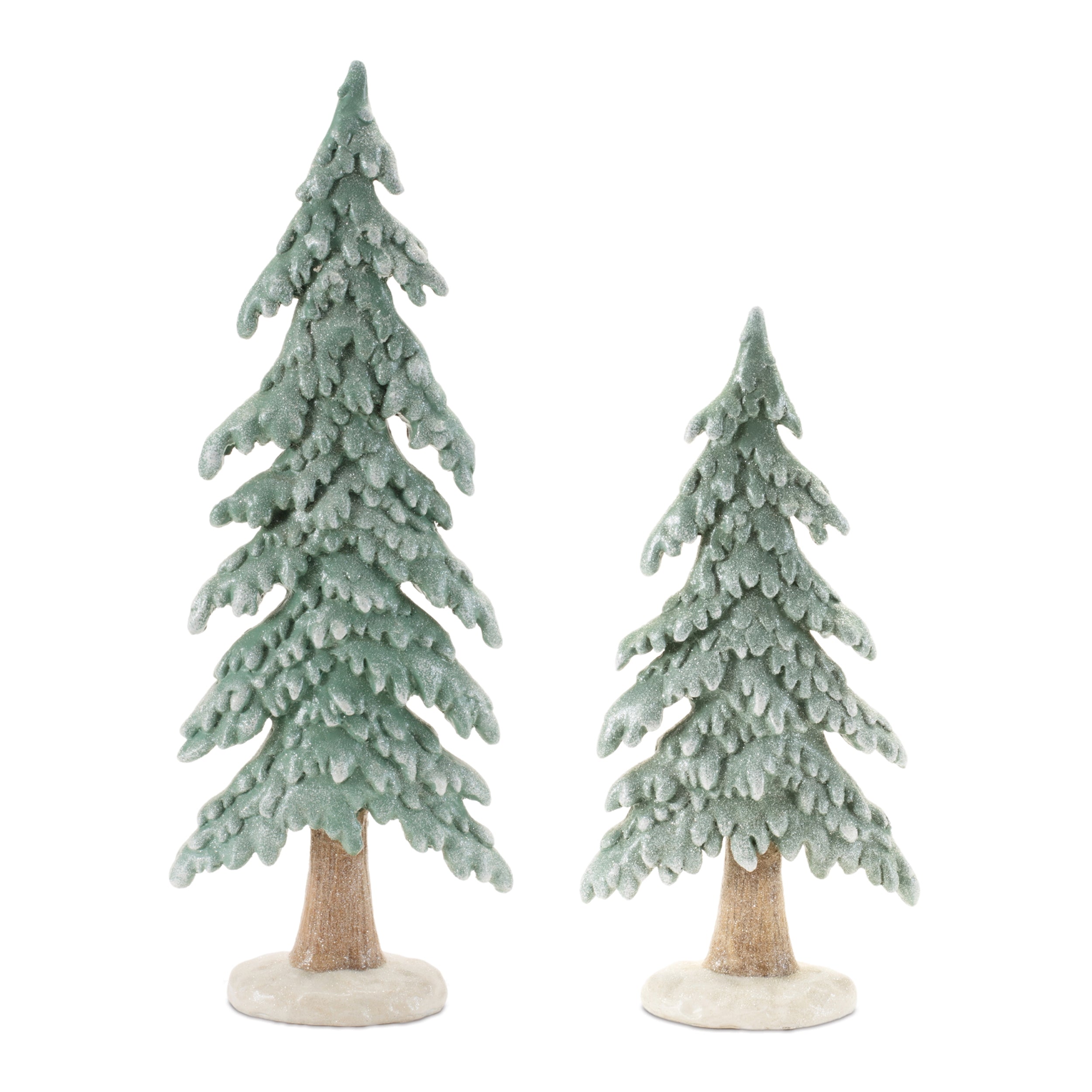 Glittered-Winter-Pine-Tree-(Set-of-2)-Christmas-Decor