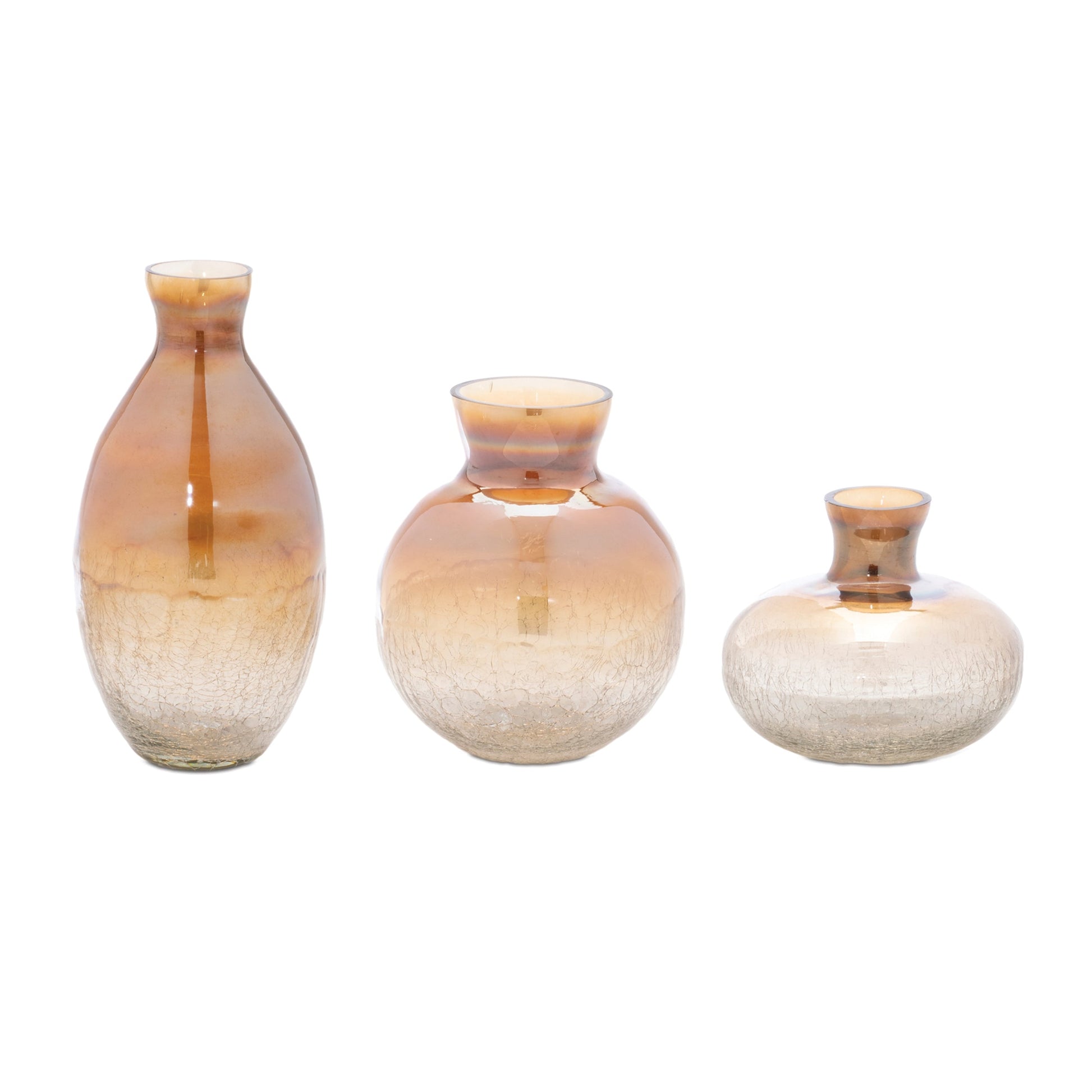 Crackled-Glass-Bud-Vase-(Set-of-3)-Vases