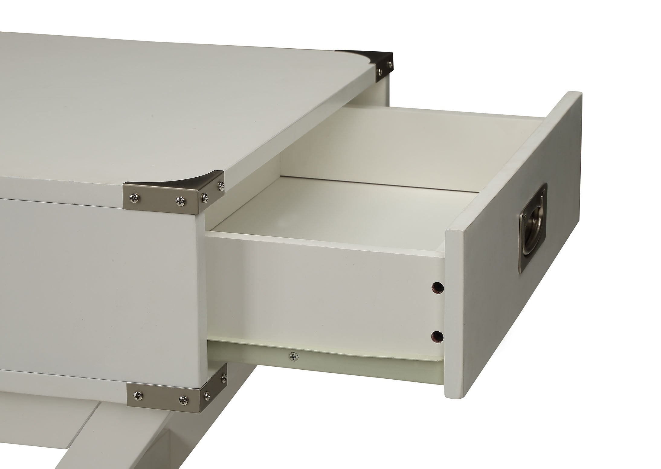 White Finish Accent Table