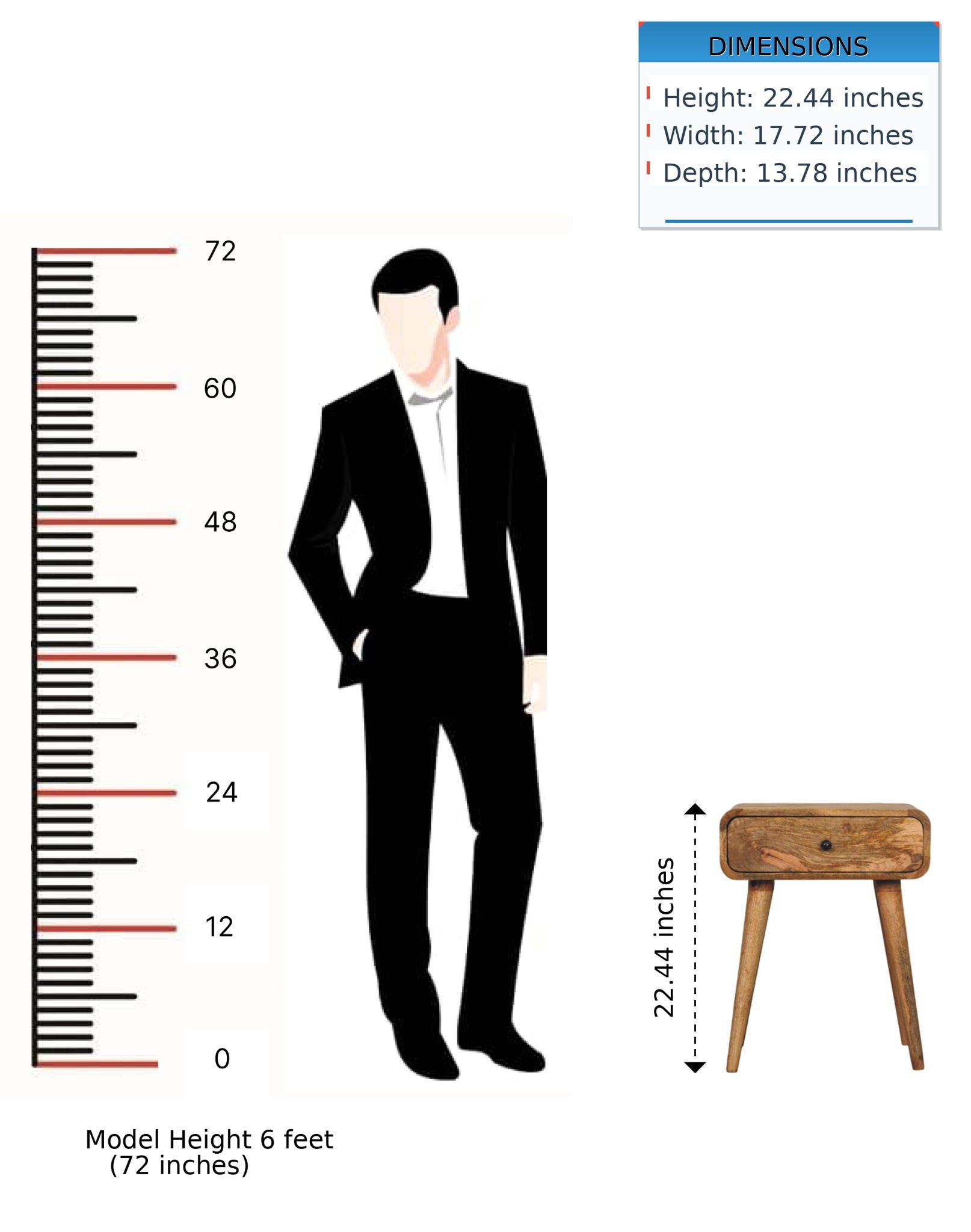 Avora - Nightstand With 1 Drawer