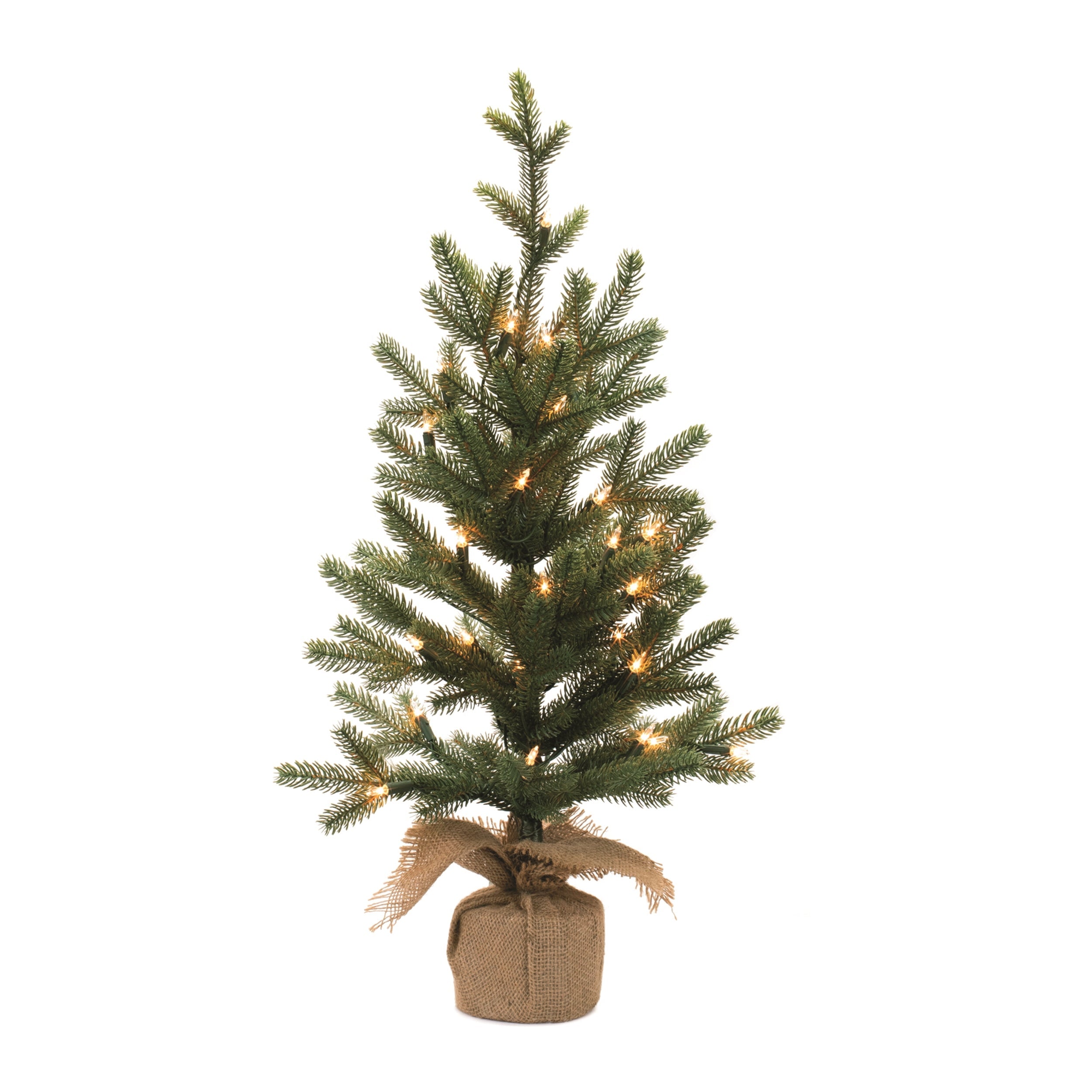 LED Pine Tree with Burlap Base (Set of 2) 27"H