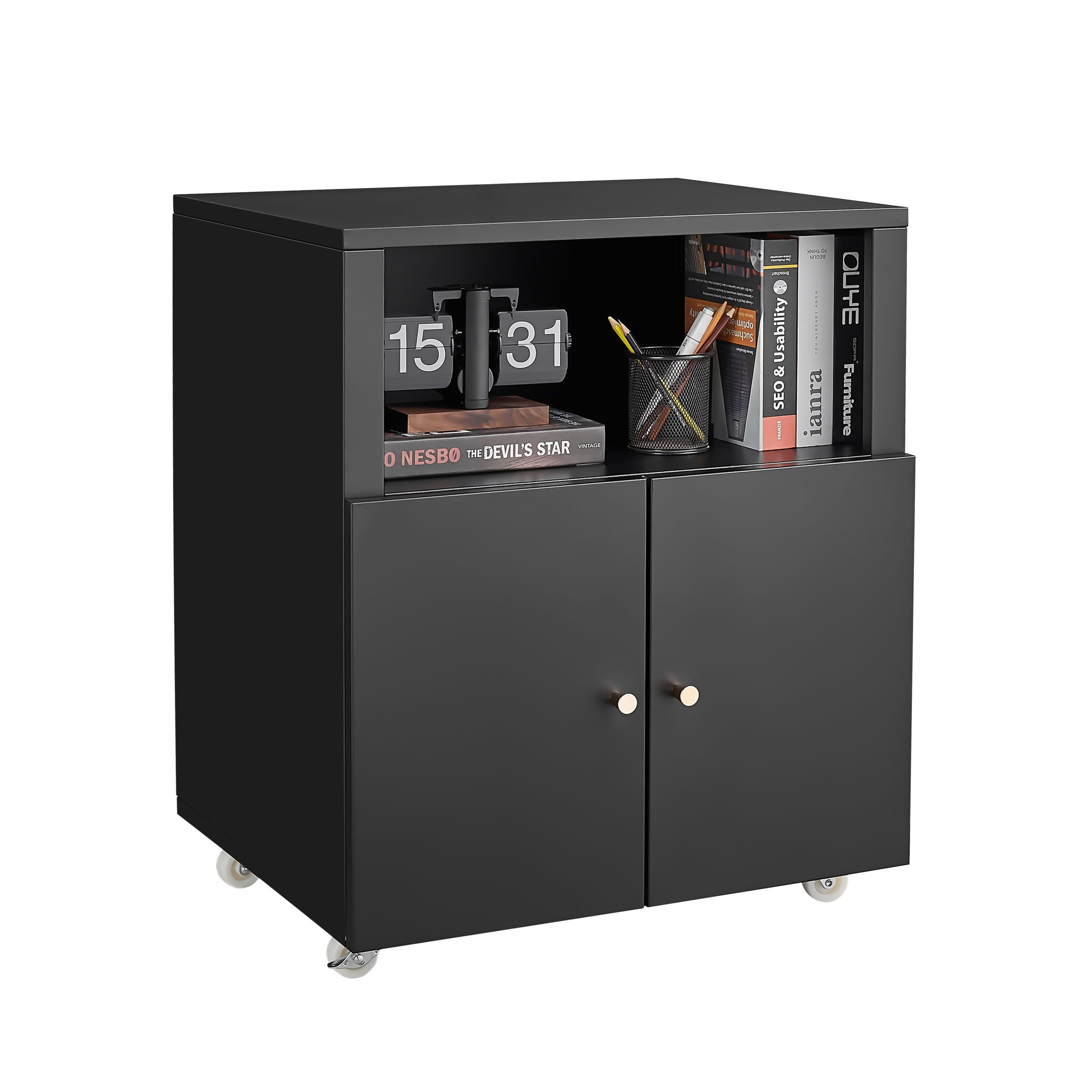 Home Office Printer Stand With Wheels And File Cabinet - Best Buy Furniture