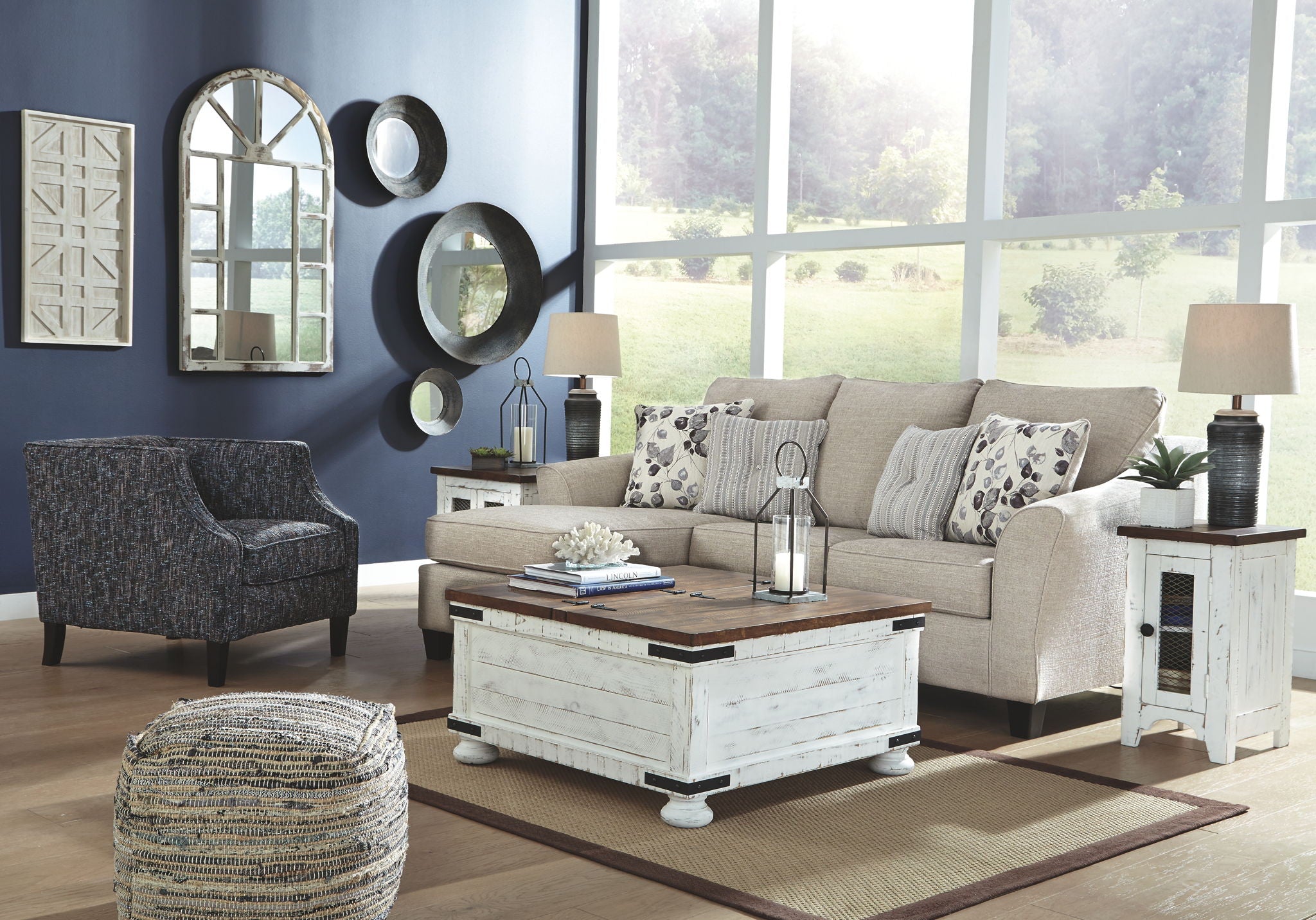 Abney - Sofa Chaise - Driftwood