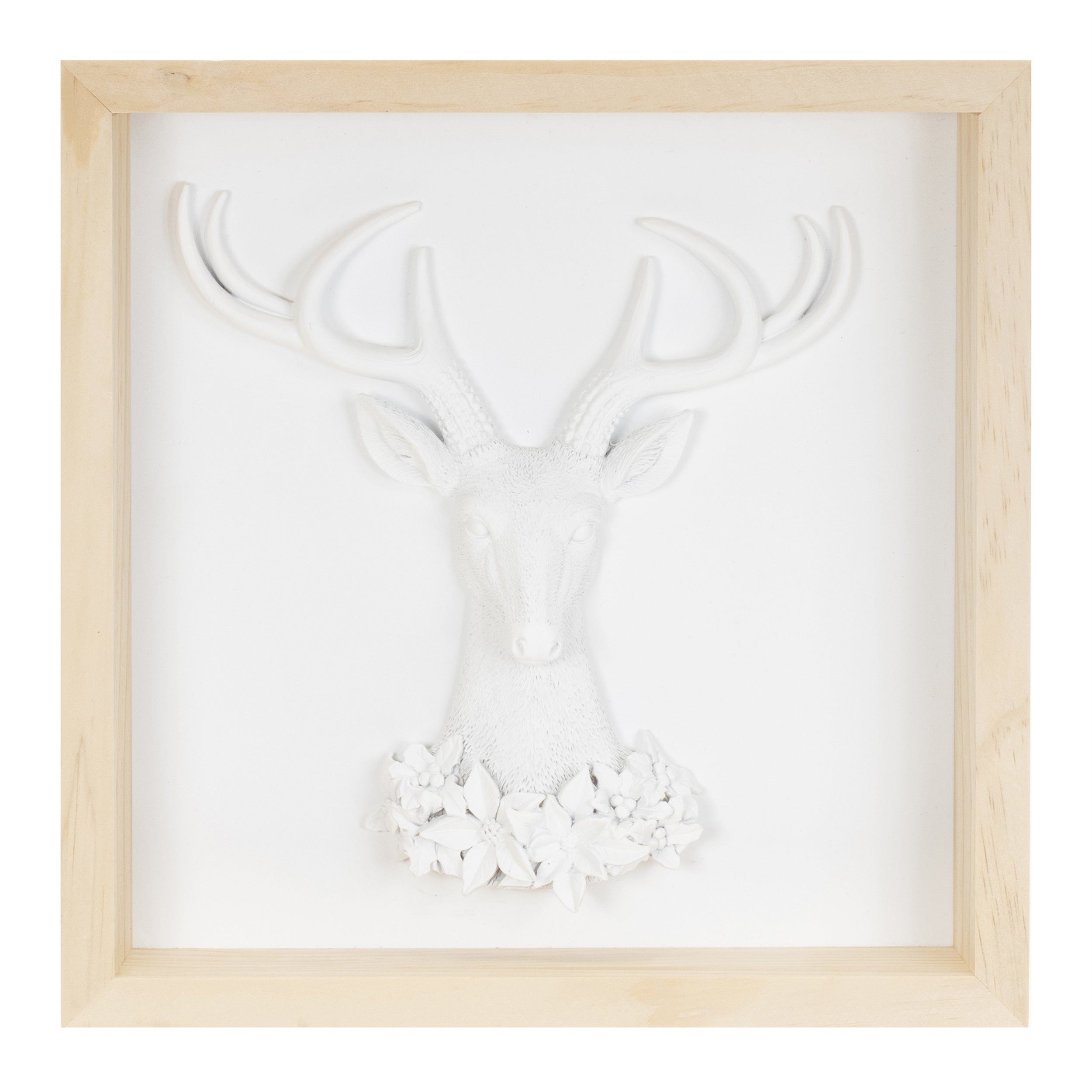 Framed Holiday Deer and Tree Artwork (Set of 2)