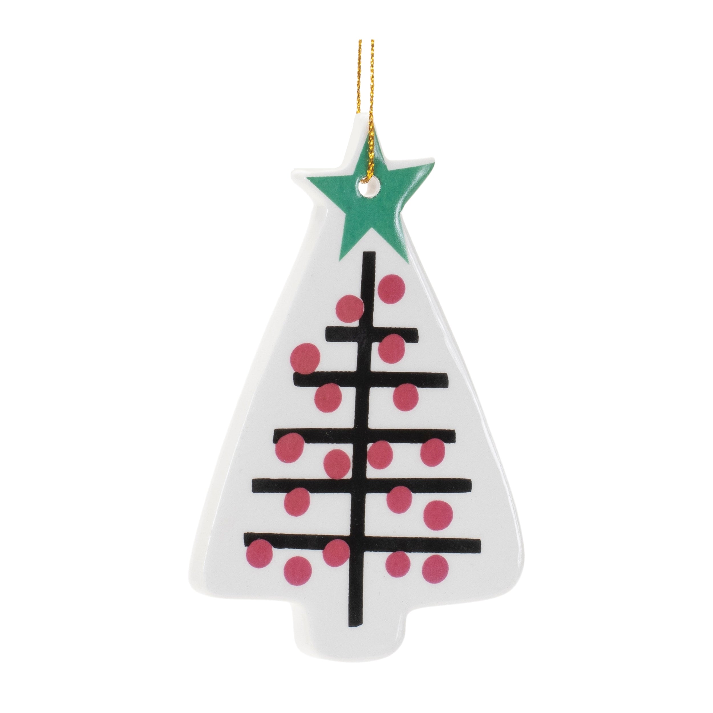 Ceramic christmas tree ornament (set of 12)