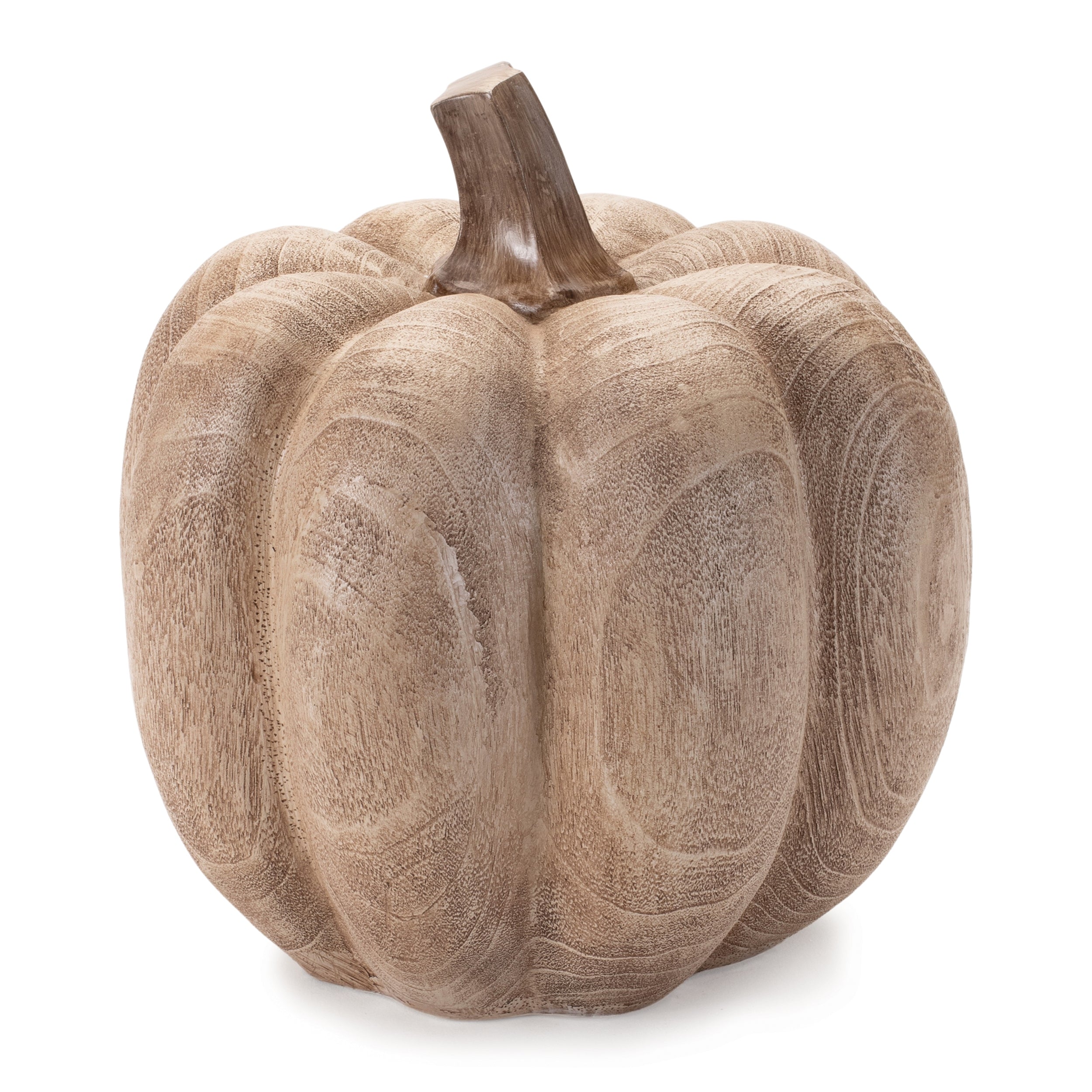 Wood Grain Design Pumpkin Decor (Set of 2)