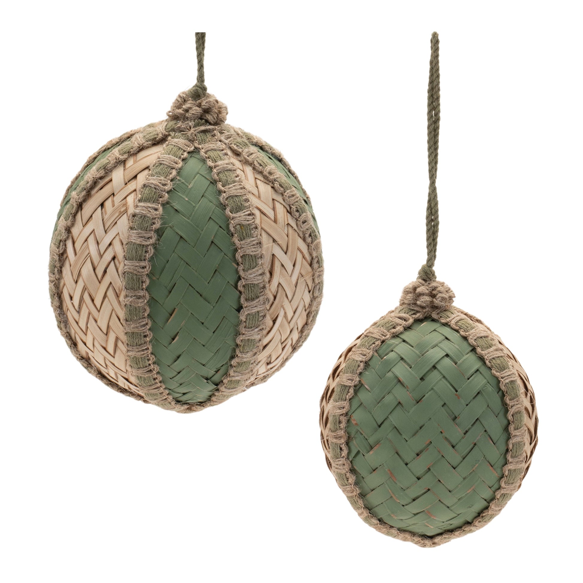 Woven-bamboo-ball-ornament-(set-of-4)-Christmas-Ornaments