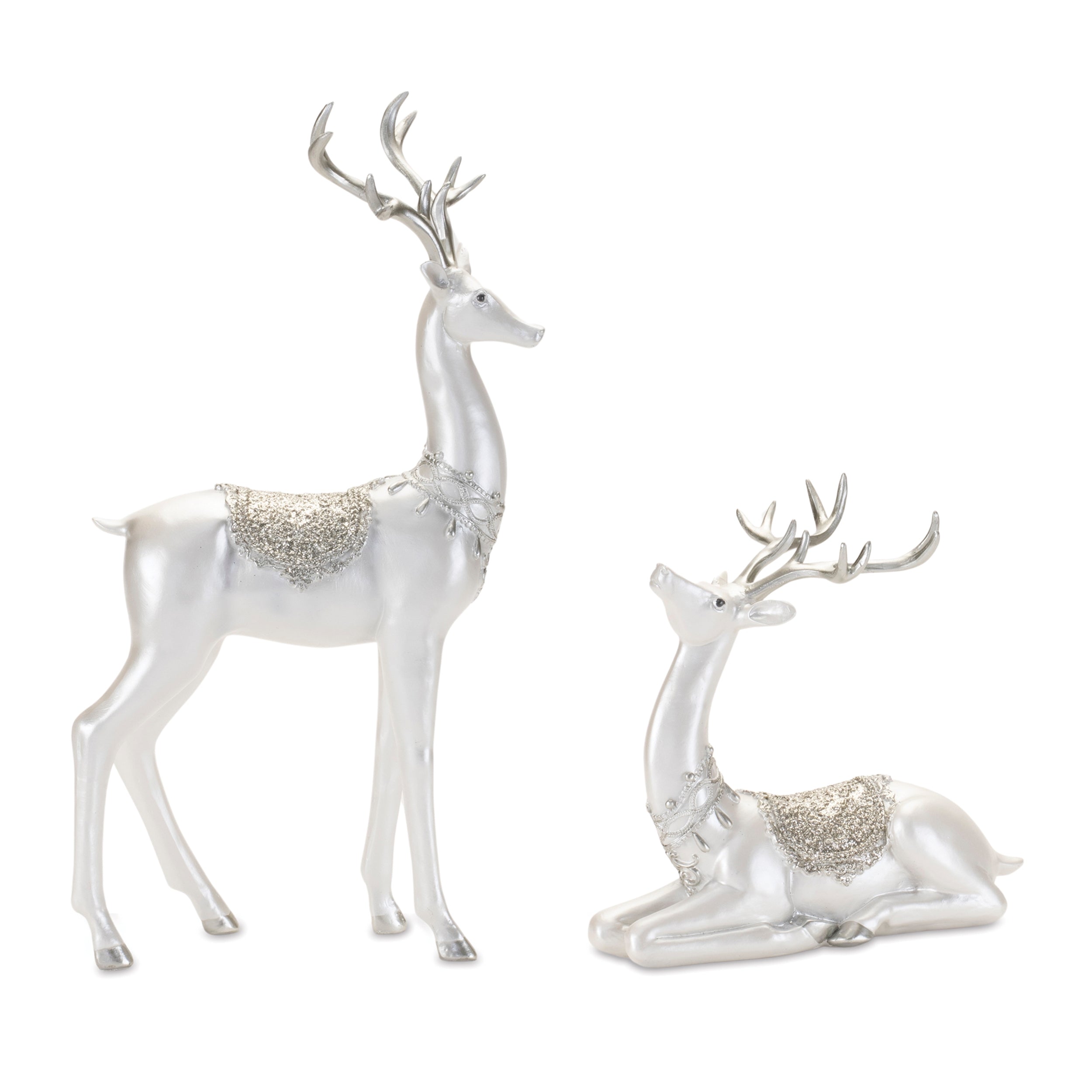 Modern-Holiday-Reindeer-Figurine-(Set-of-2)-Figurines