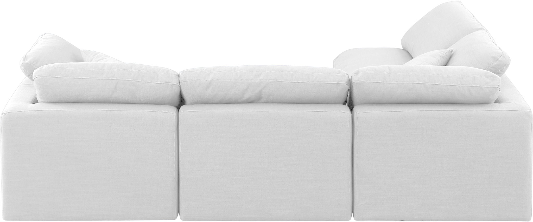 Indulge - Linen 4 Piece Modular Sectional - White