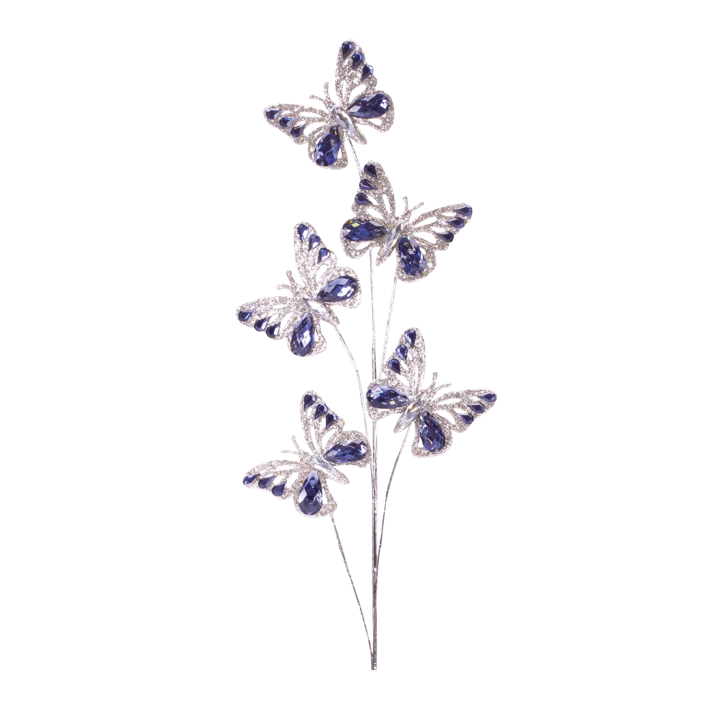 Jeweled-Butterfly-Spray-(Set-of-2)-Artificial-Flowering-Plants