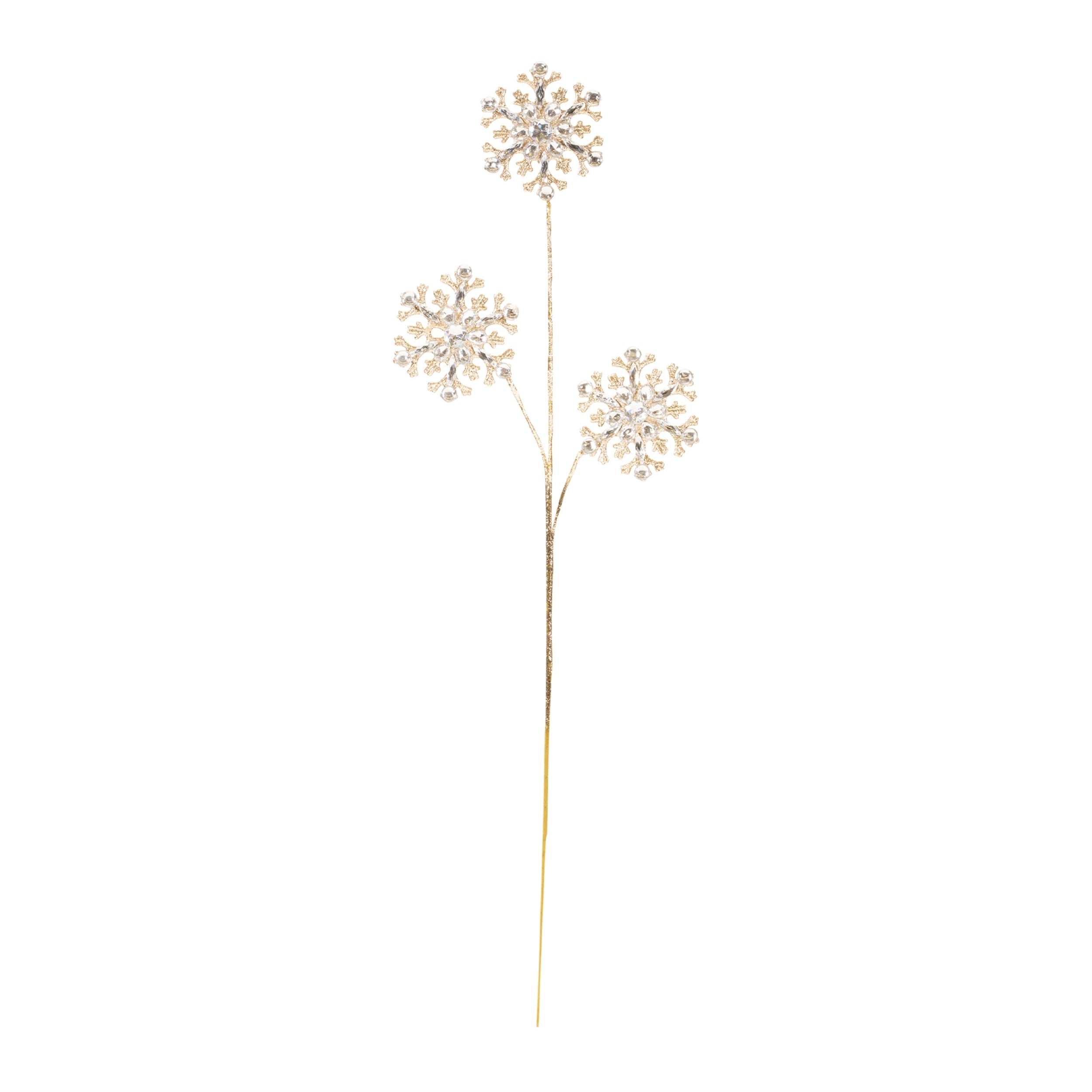 Jeweled Snowflake Spray (Set of 2)